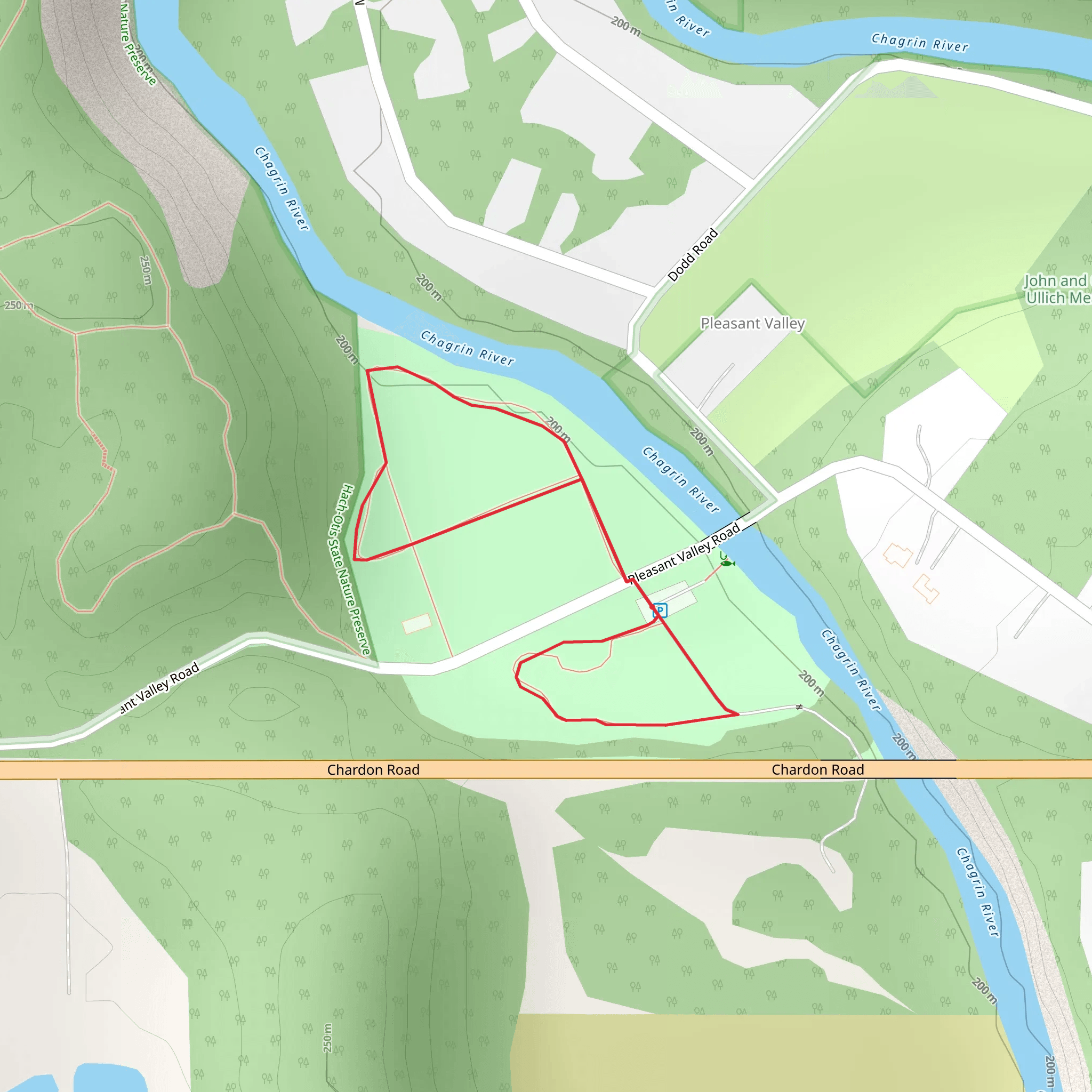 Pleasant Valley Park Loop mobile static map