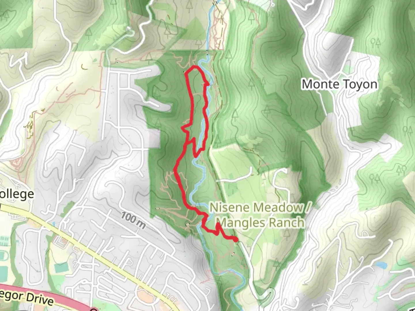 An image depicting the trail Terrace Trail Loop and its surrounding area.