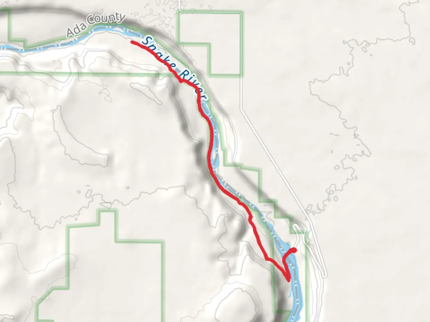 An image depicting the trail Snake River and its surrounding area.