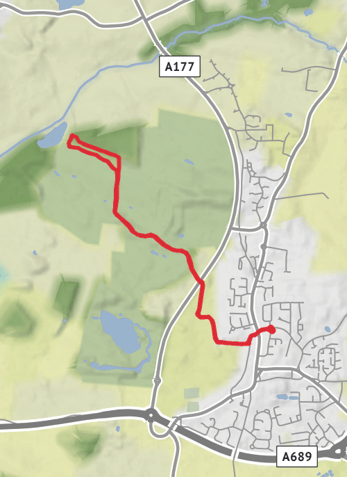 County Durham Hiking mobile static map