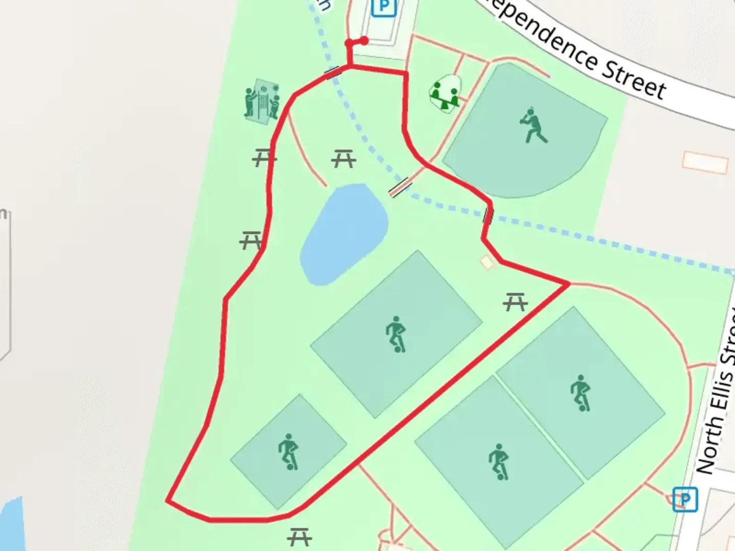 An image depicting the trail Simmang Northwest Park Loop - Short and its surrounding area.