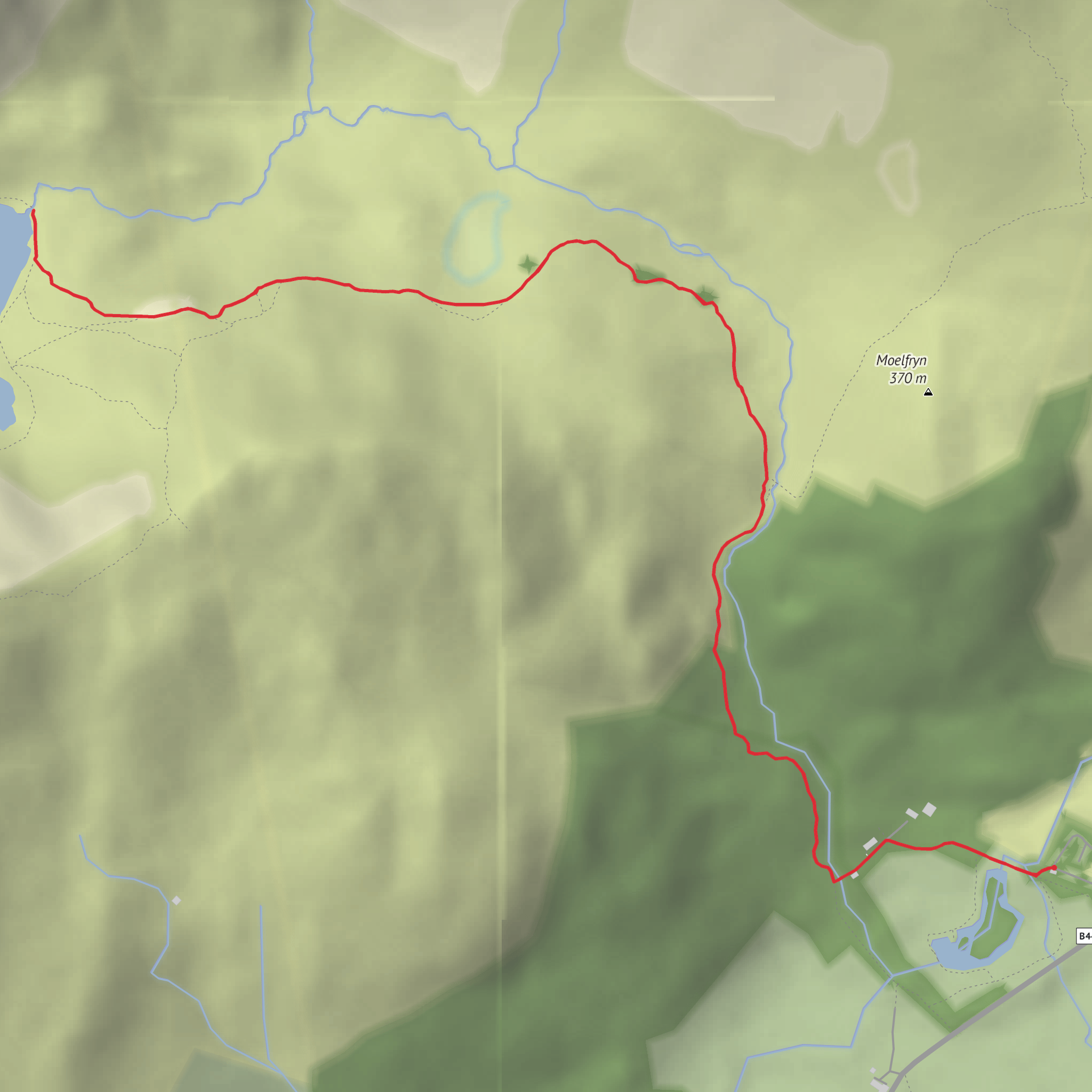 Llyn Cau mobile static map