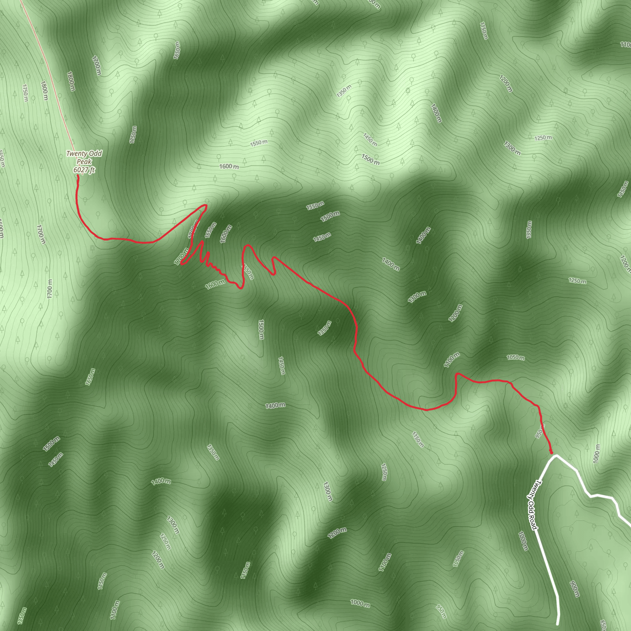 Roe Gulch Trail mobile static map