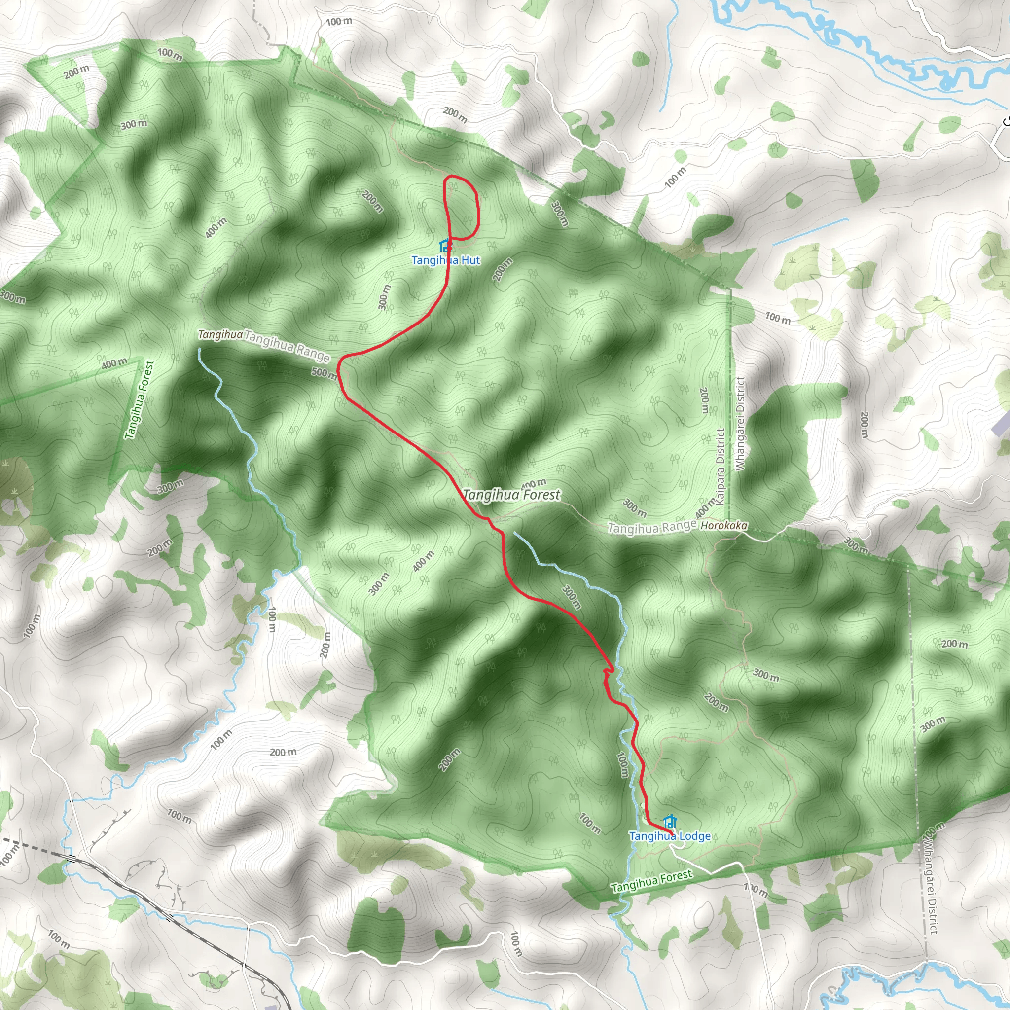 Northern Tangihua Track mobile static map