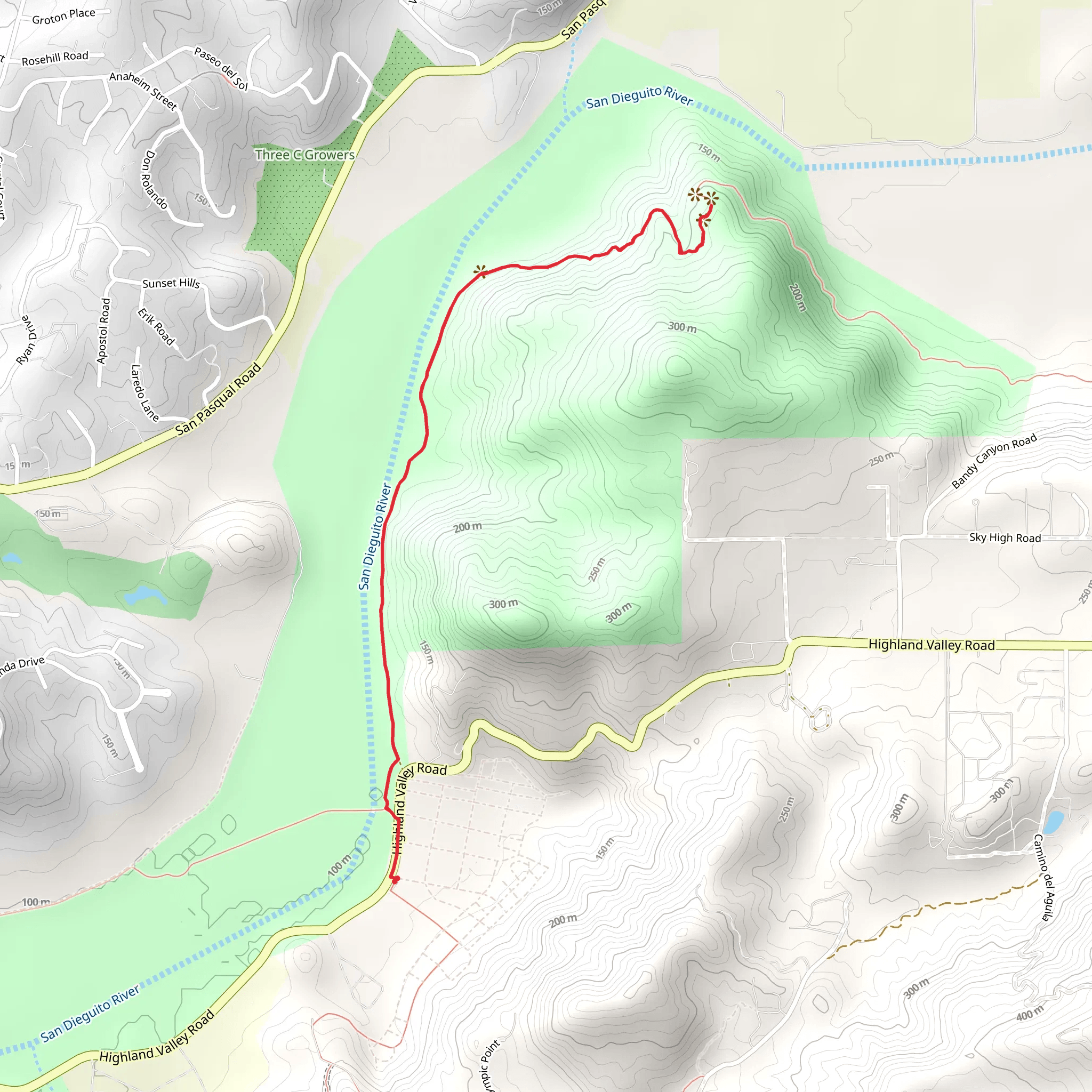 Coast to Crest Trail Out and Back mobile static map