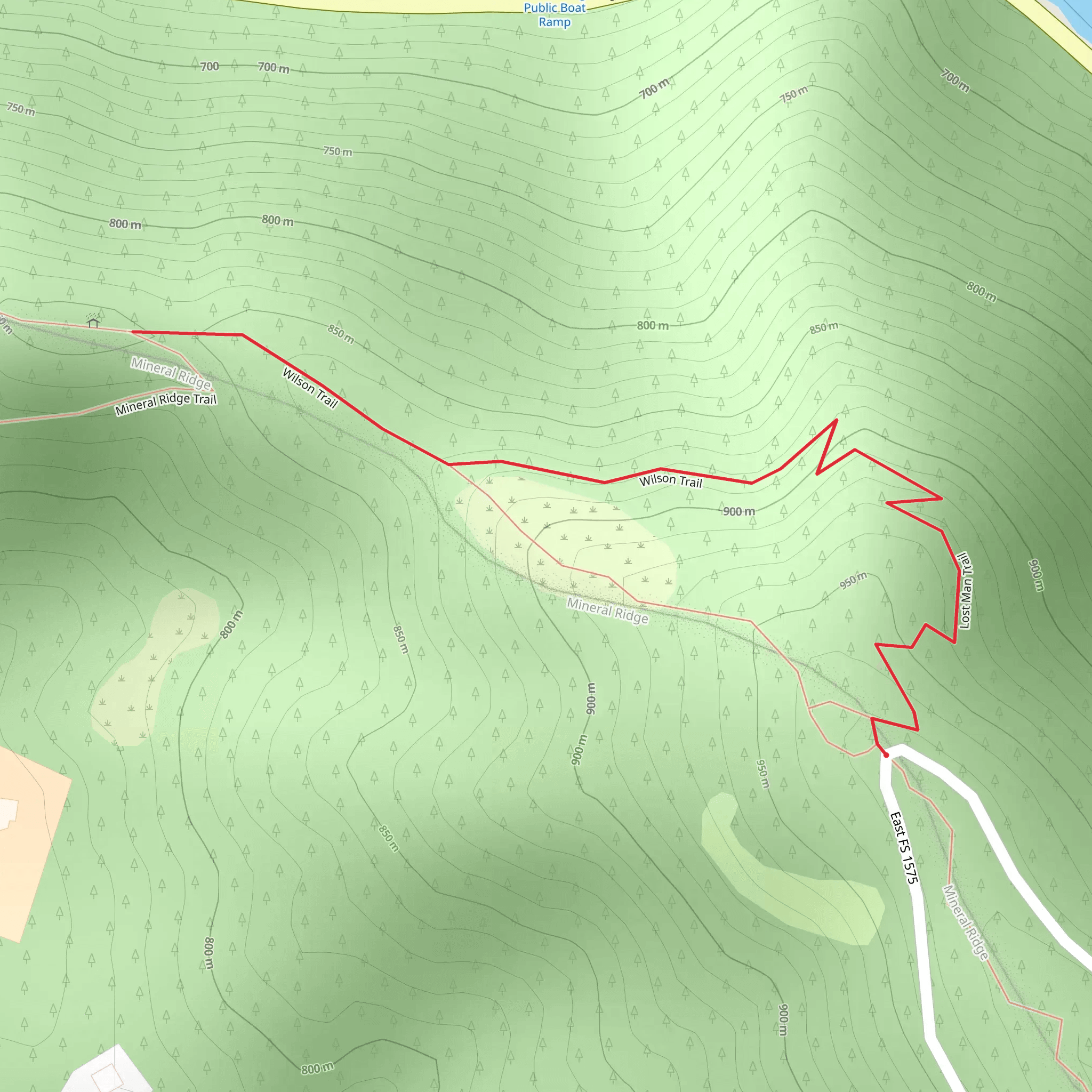 Lost Man Trail - Long mobile static map