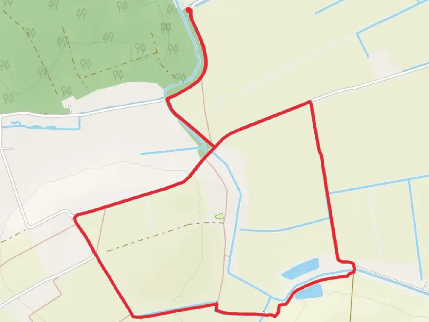 An image depicting the trail Metheringham Loop and its surrounding area.