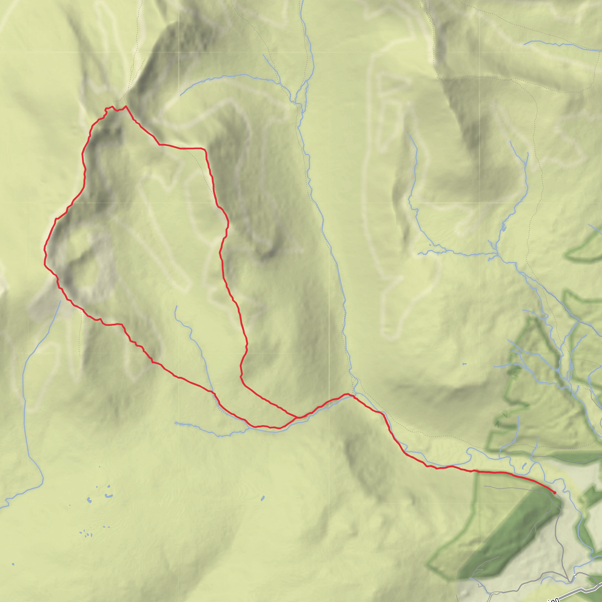 Beinn Nuis, Beinn Tarsuinn and Cnoc Breac Loop mobile static map