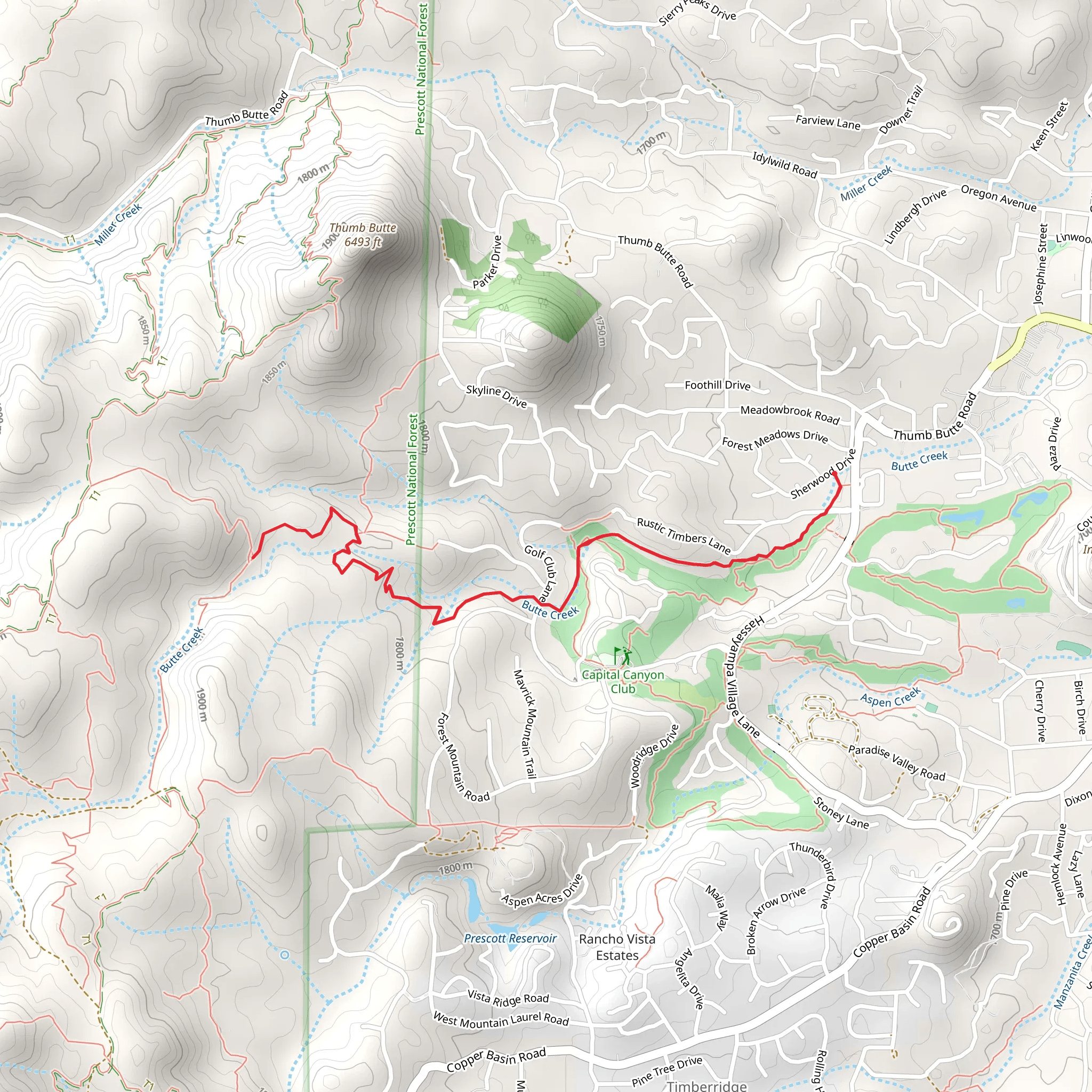 Butte Creek Trail and Trail 321 mobile static map