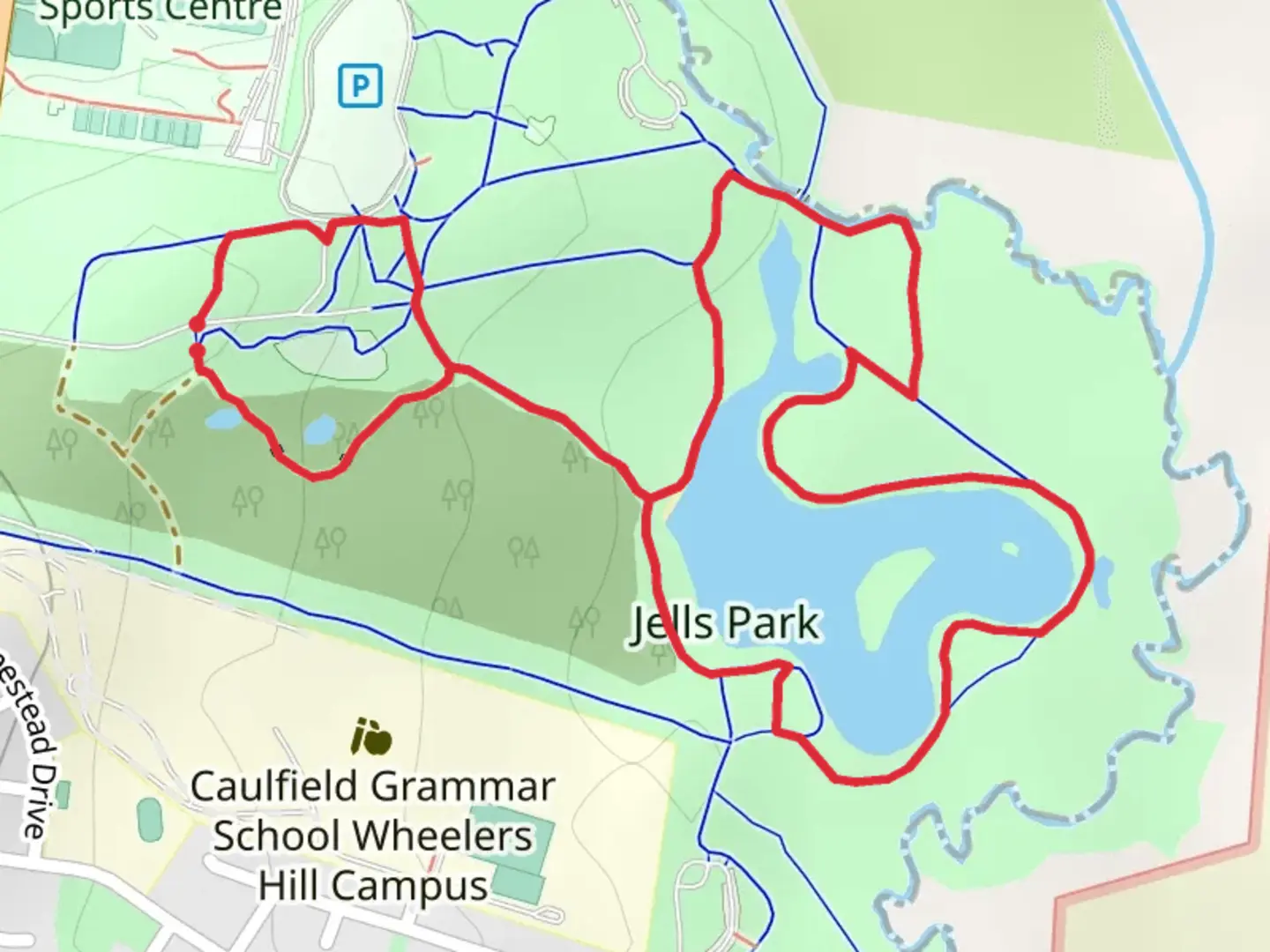An image depicting the trail Jells Park Walk and its surrounding area.