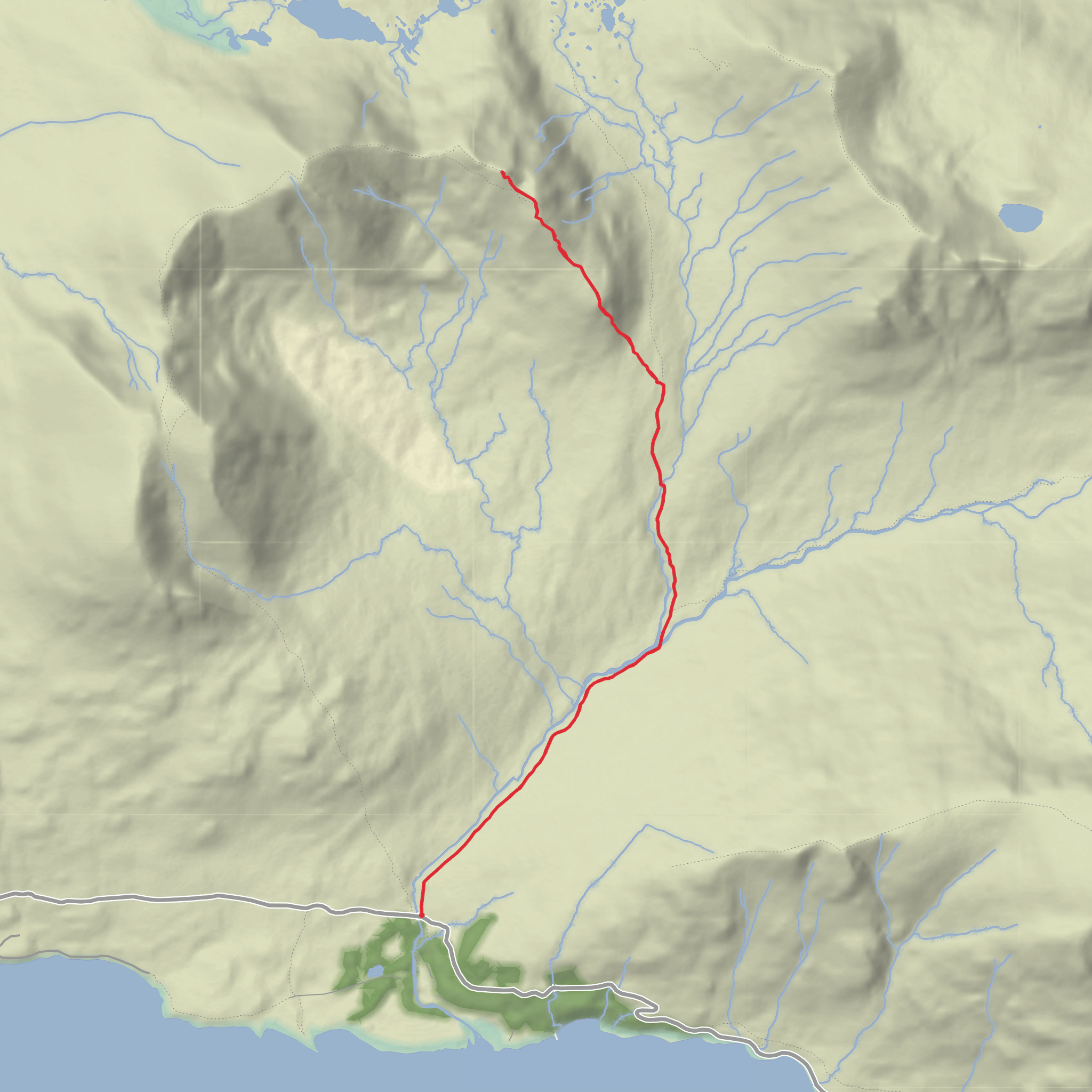 Horns of Allign form Coire mobile static map