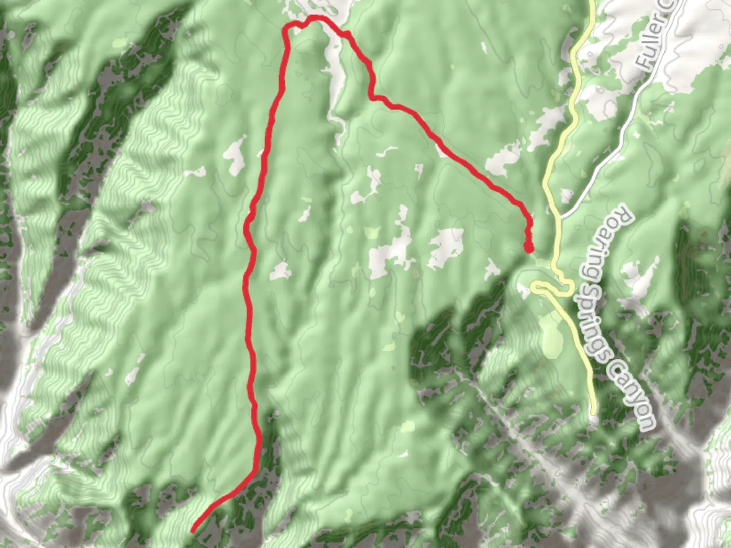 An image depicting the trail Tiyo Point Trail from Widforss Trailhead and its surrounding area.