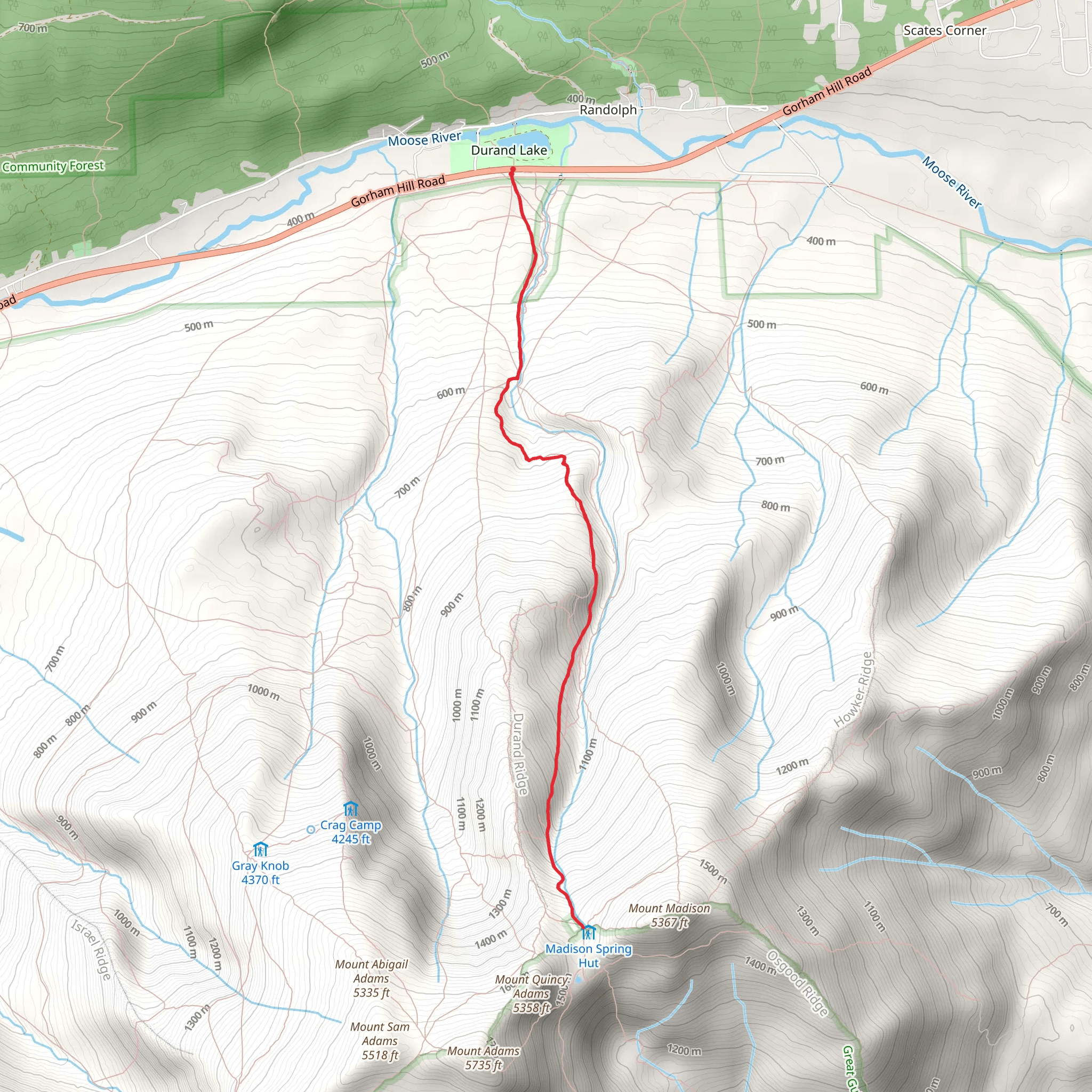 Valley Way Trail mobile static map