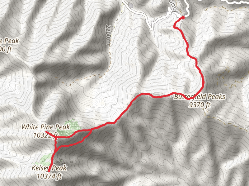 Kelsey Peak and White Pine Peak