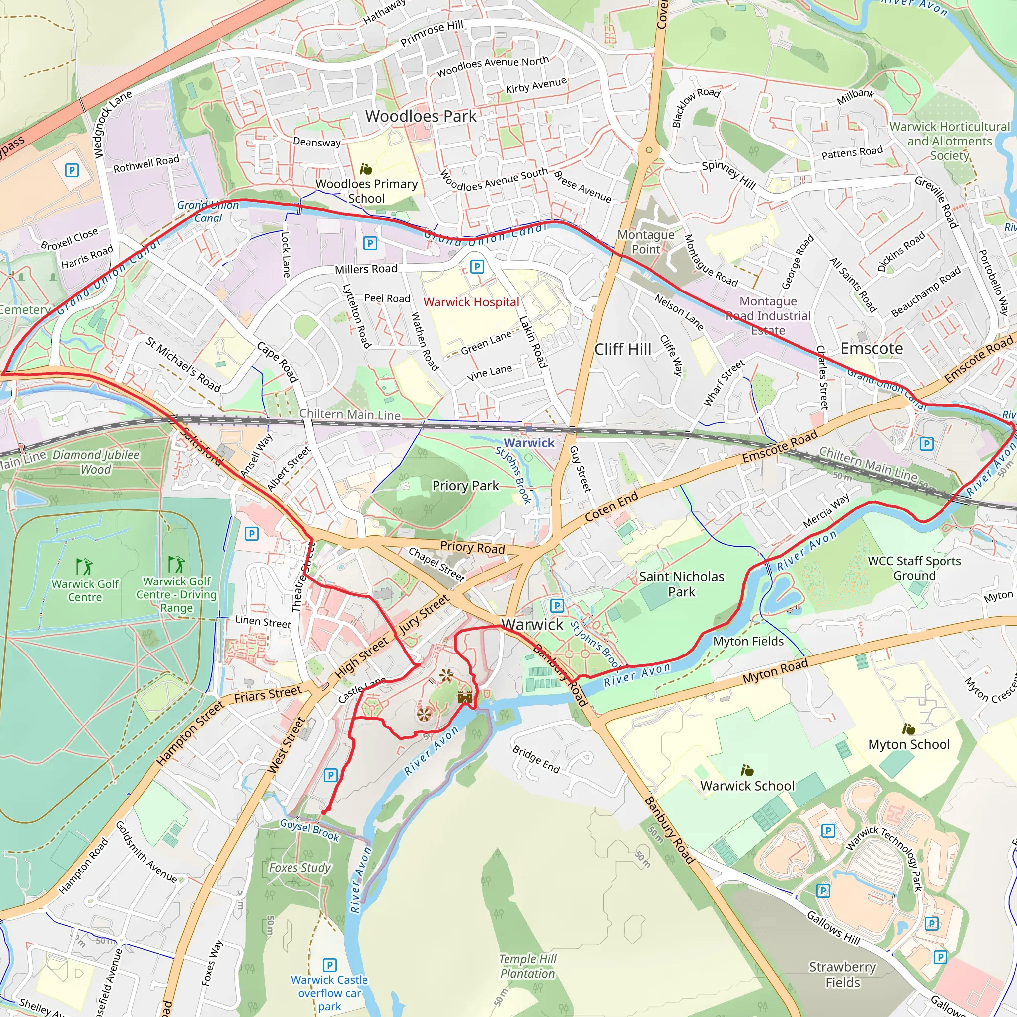 Warwick Loop mobile static map
