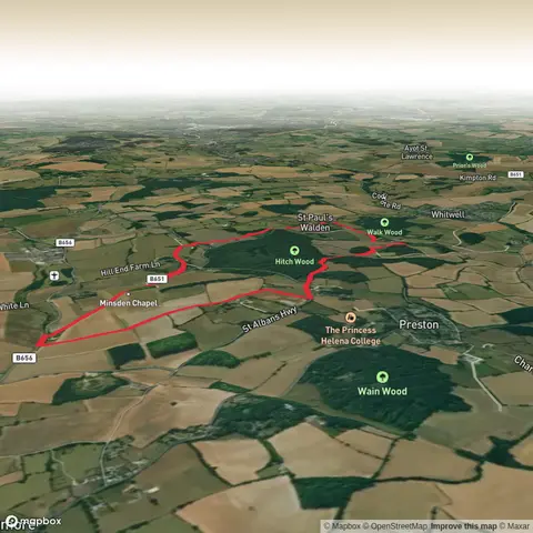 Hitch Wood and Minsden Chapel Loop