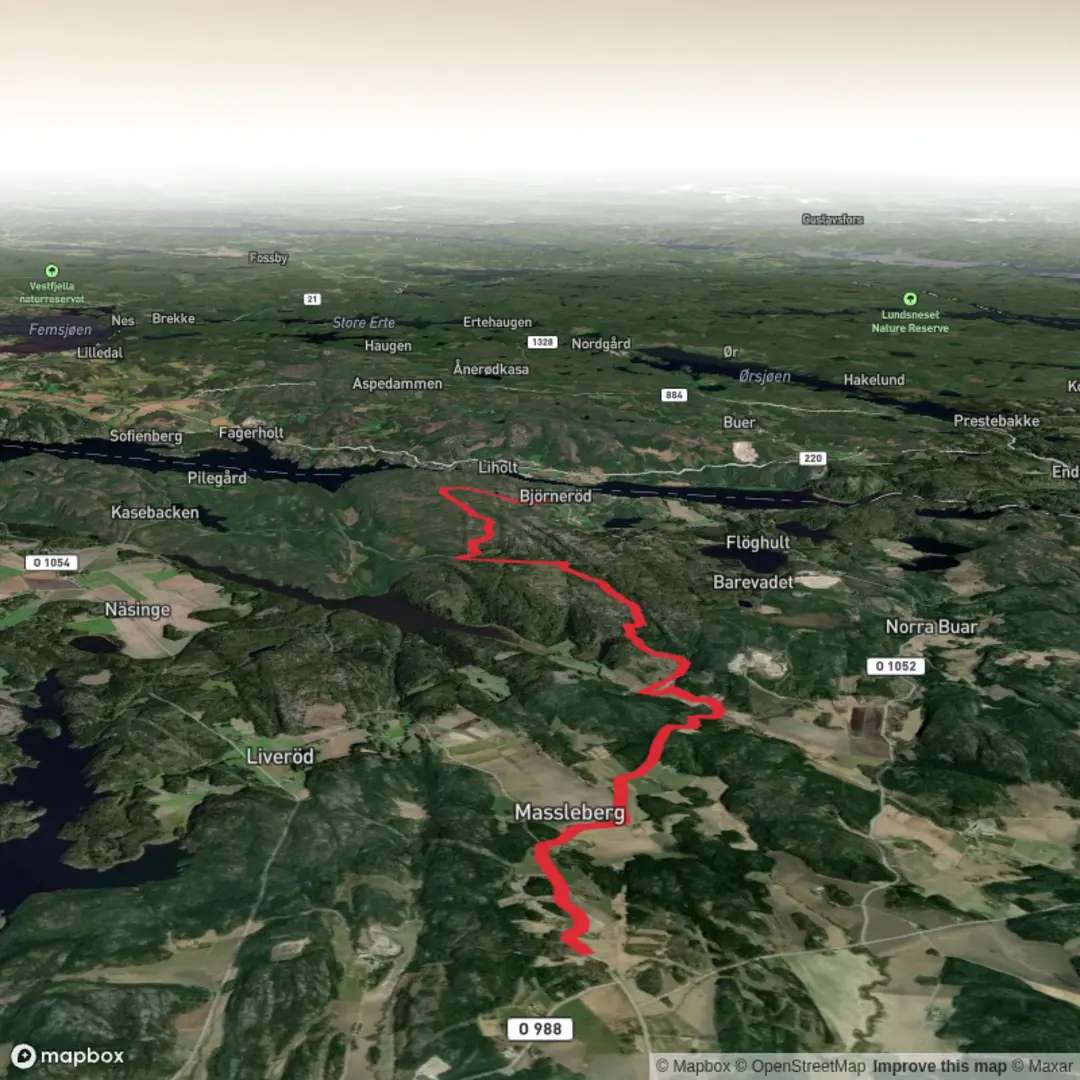 An image depicting the trail Bohusleden Trail stage 2 and its surrounding area.