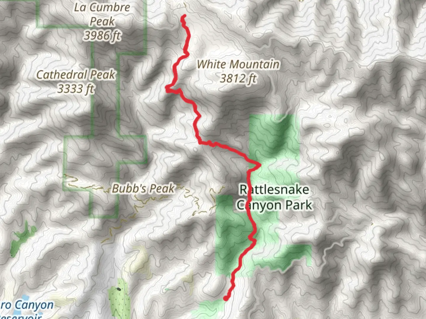 An image depicting the trail Rattlesnake Canyon and Tunnel Trail and its surrounding area.