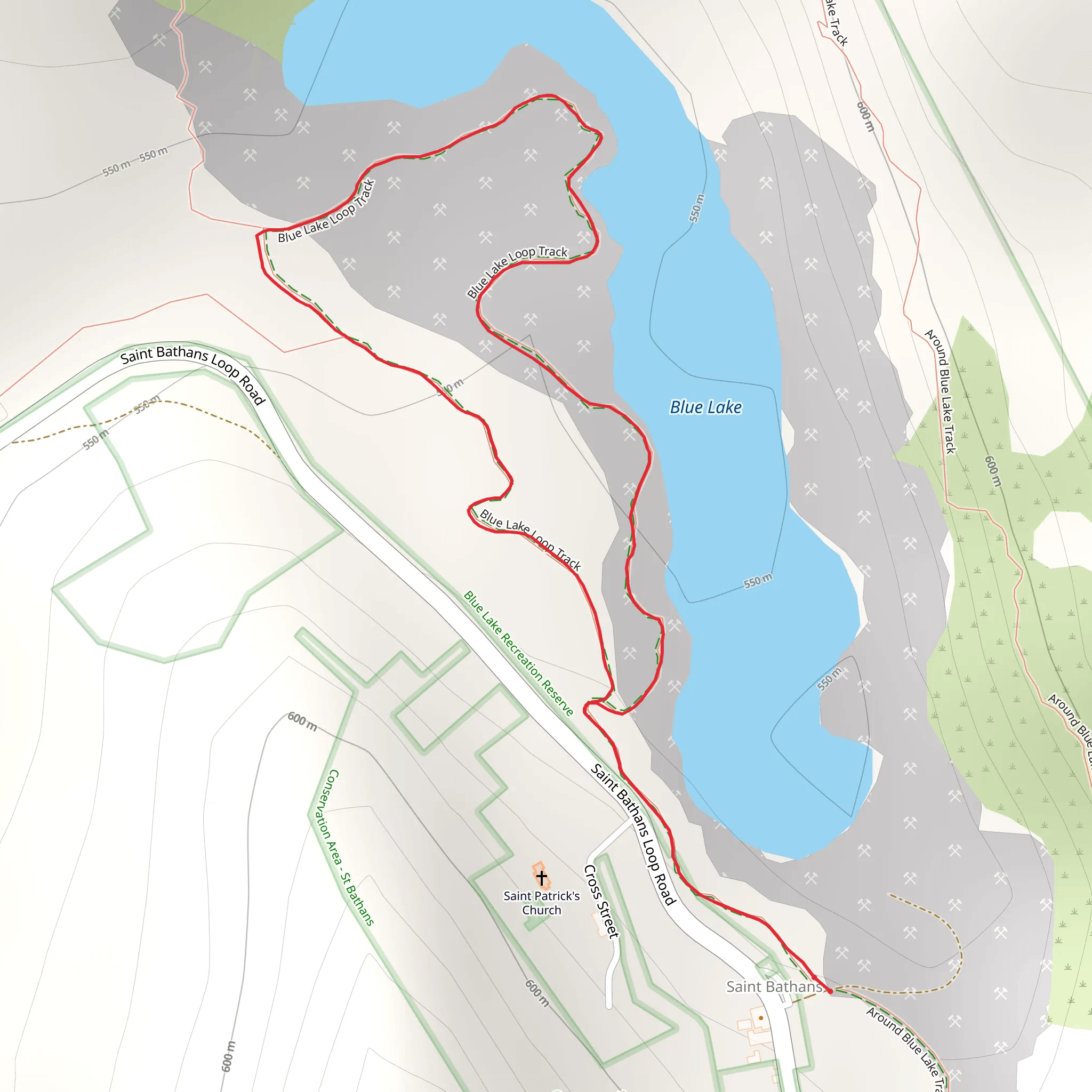 Blue Lake Loop Track mobile static map