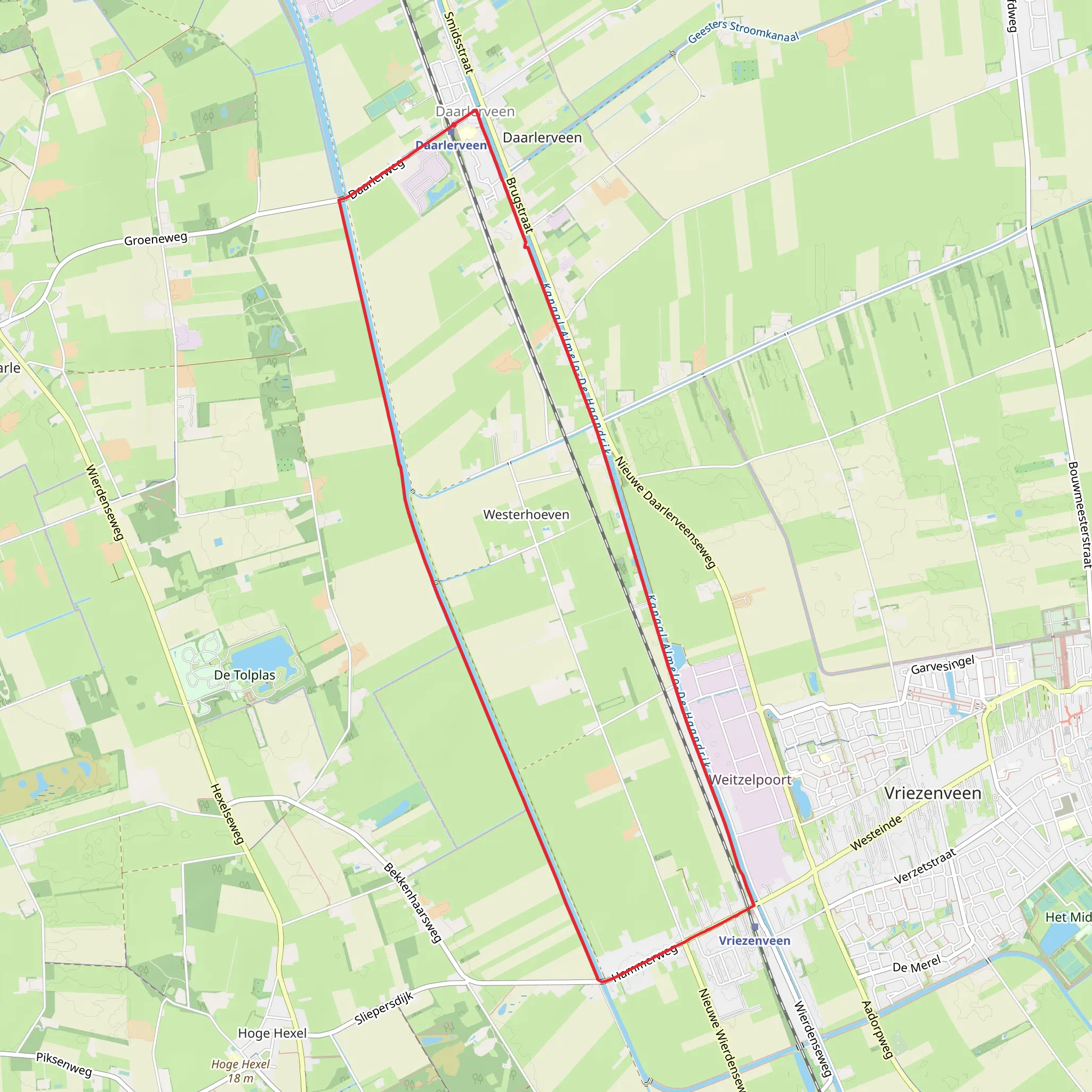 Veerneleiding via Daarlerveense Weg mobile static map
