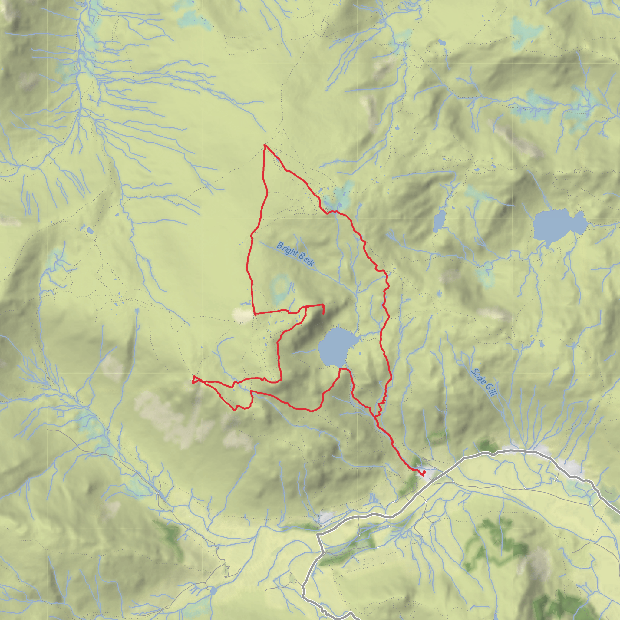 The Langdale pikes mobile static map