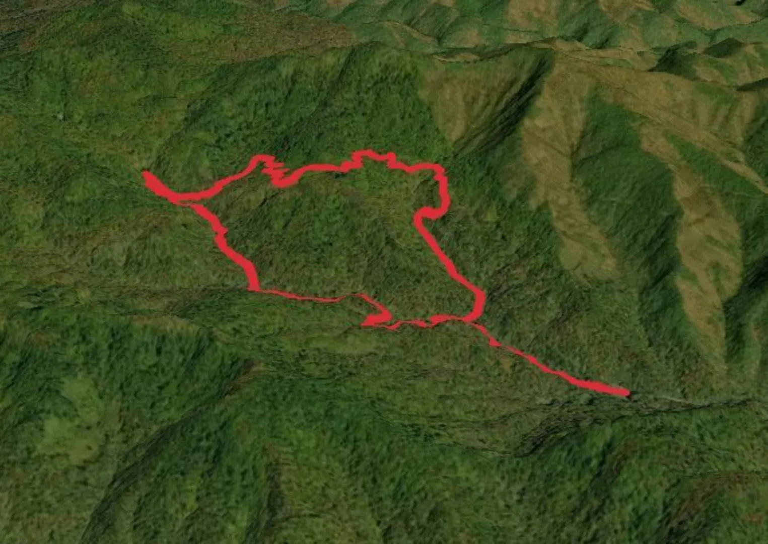 An image depicting the trail Twin Falls Trail and its surrounding area.