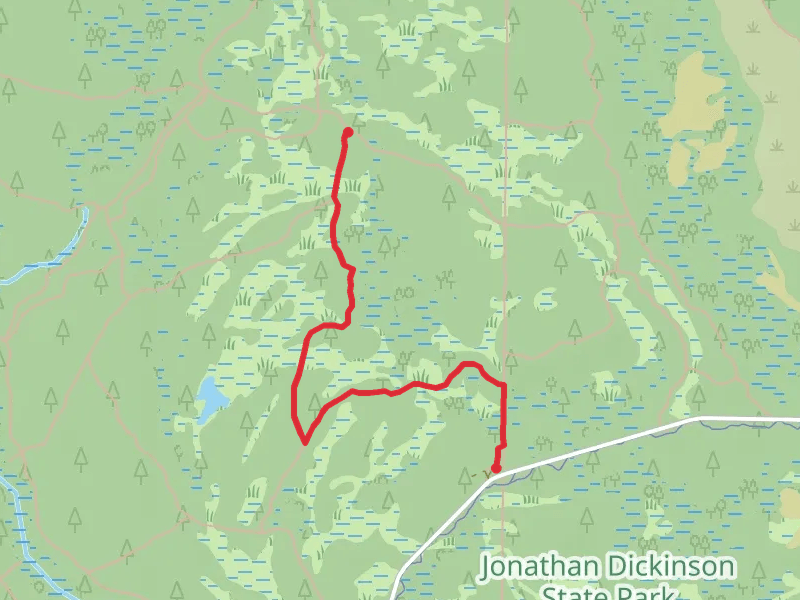 Blue and Red Trail