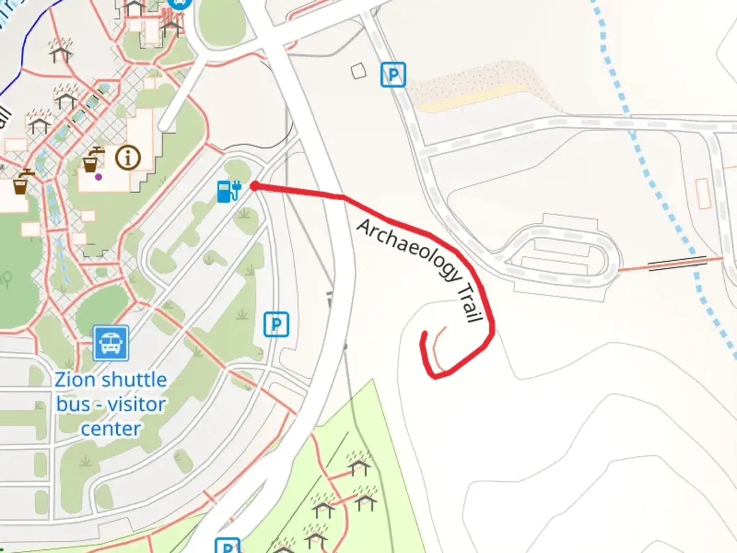 An image depicting the trail Archaeology Trail and its surrounding area.