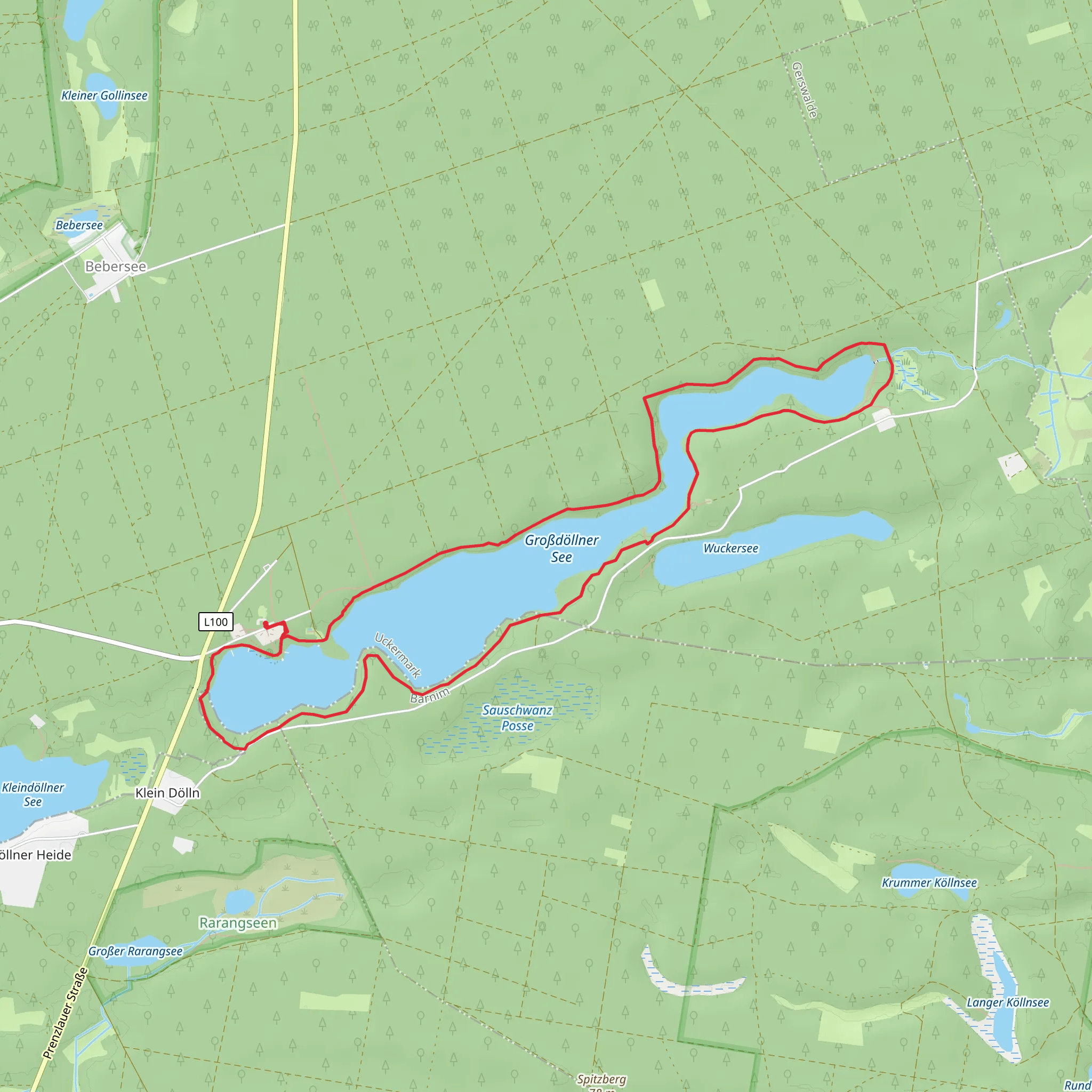 Großdöllner See Loop mobile static map