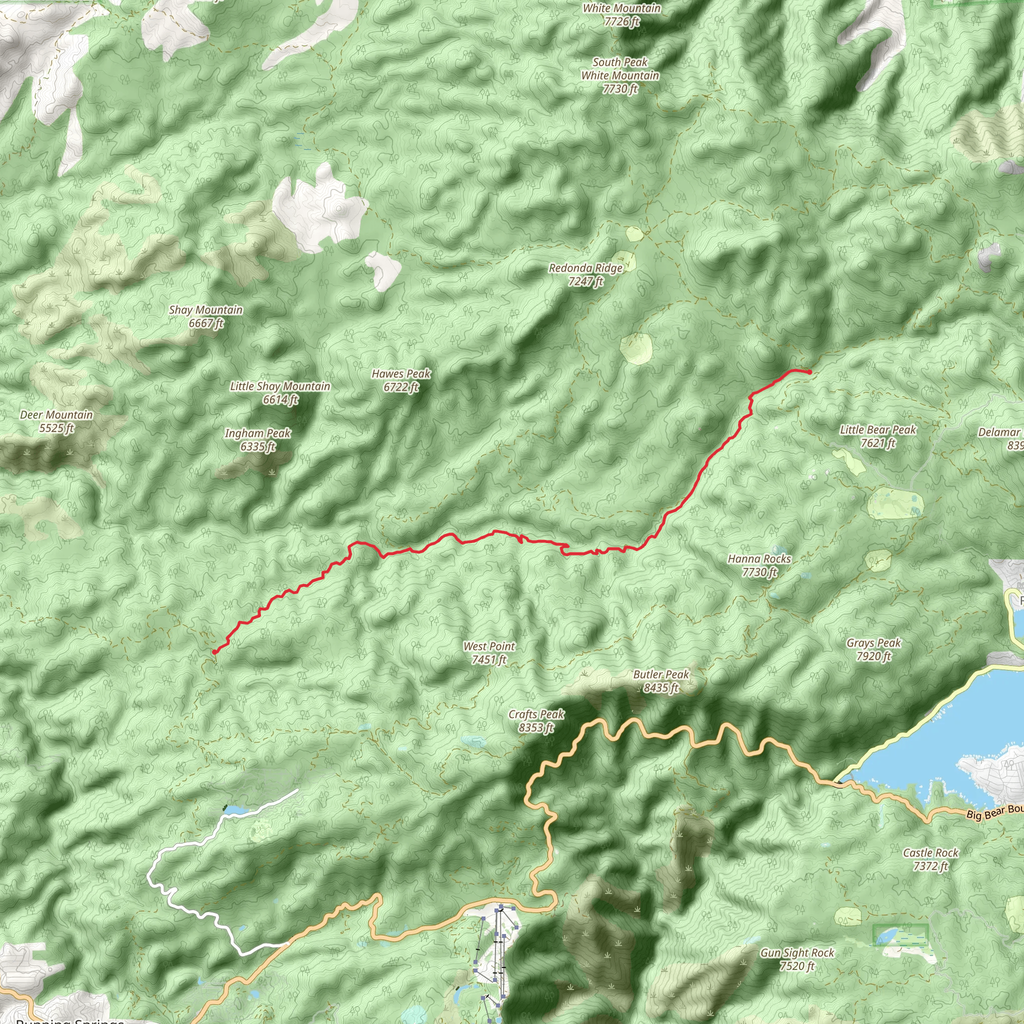 Holcomb Creek Road mobile static map