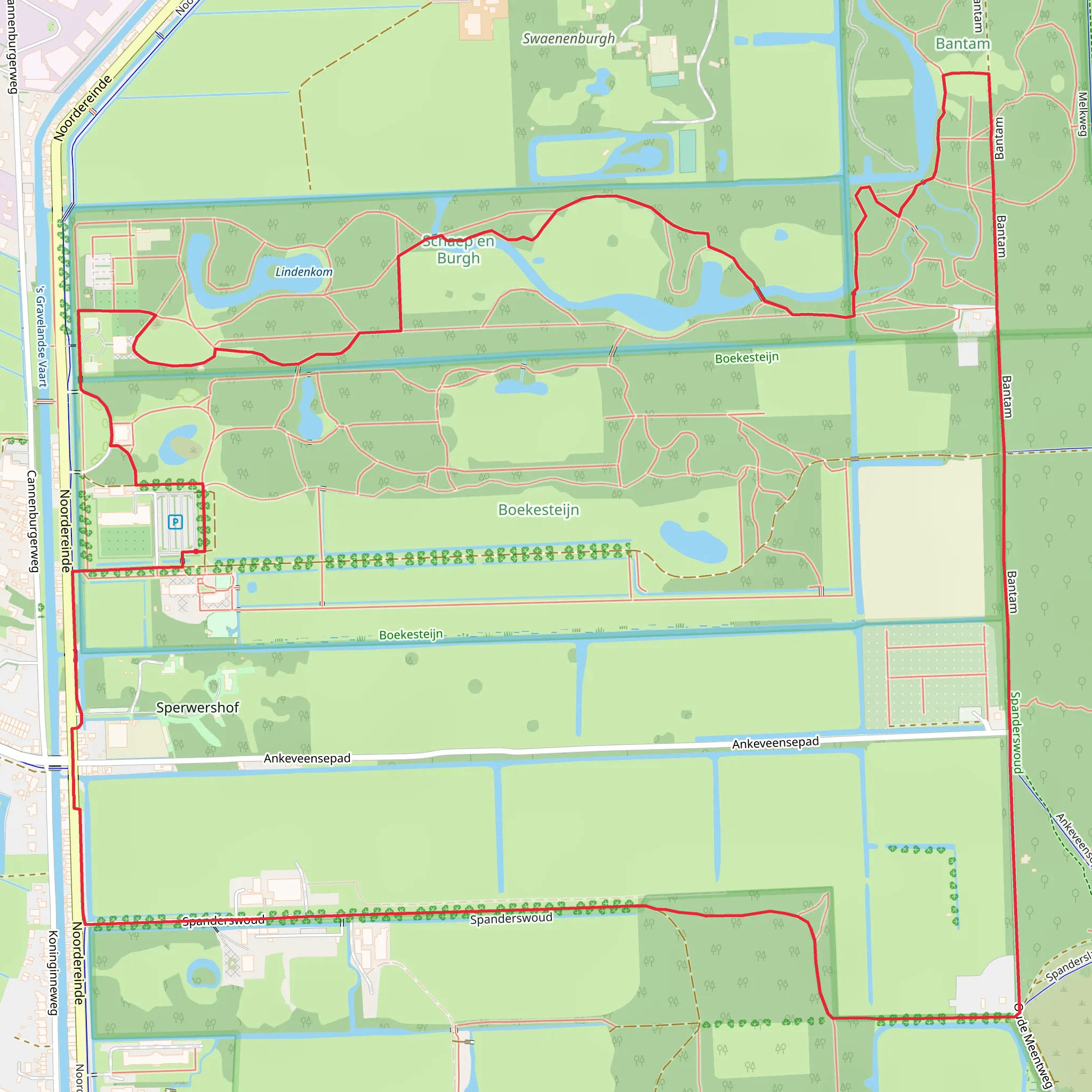 Schaep and Burgh Route and Kwakel Route Loop mobile static map