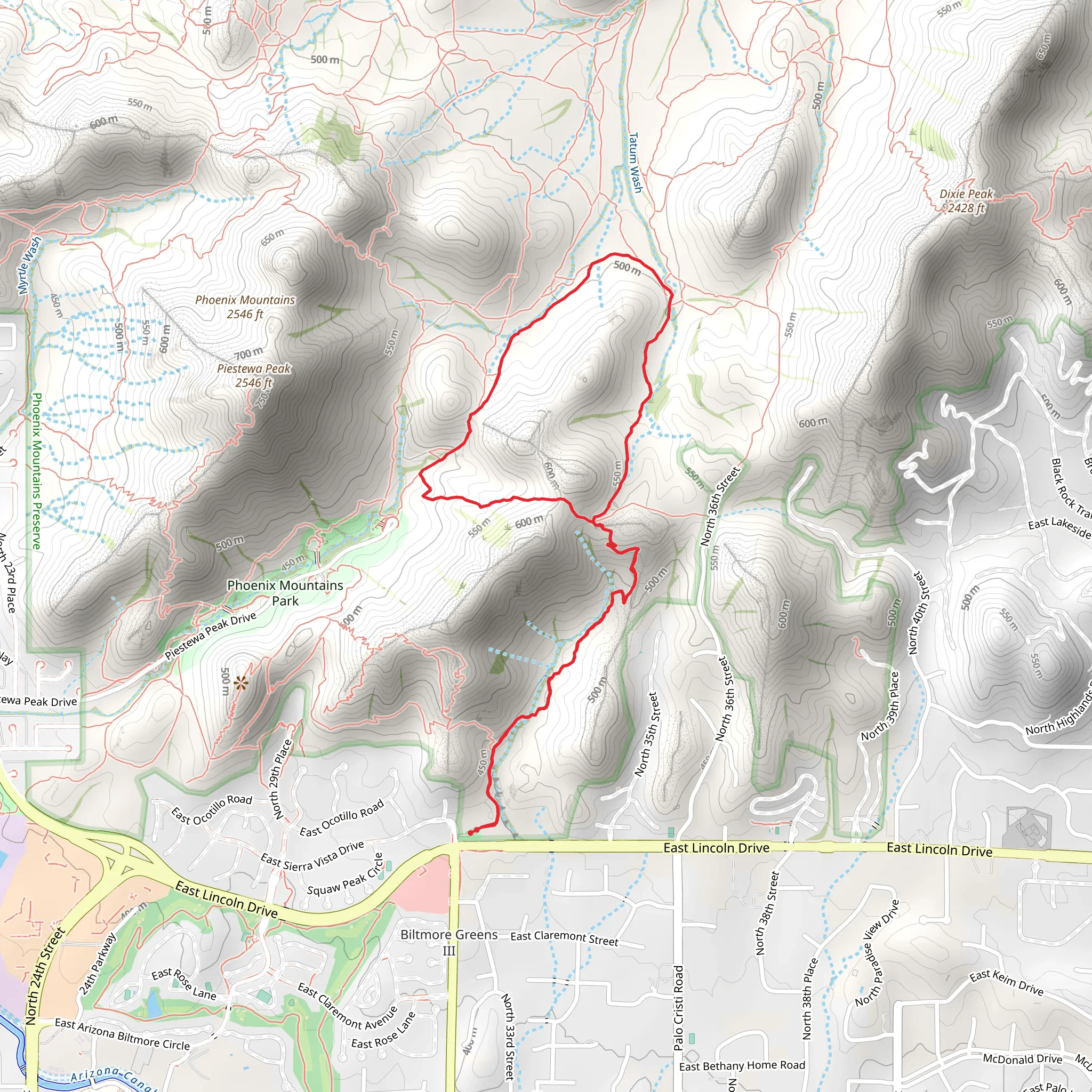 Quartz Ridge Loop Trail mobile static map