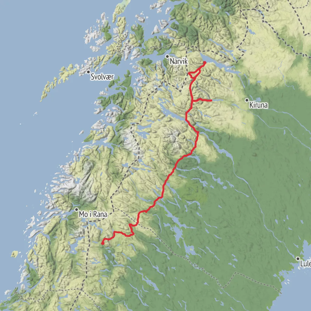 Kungsleden Trail mobile static map