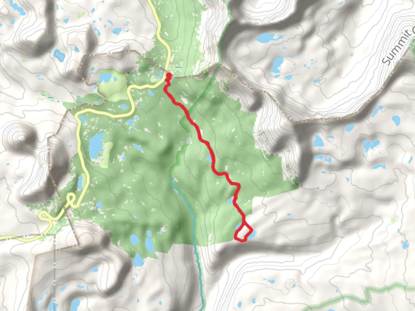 An image depicting the trail Uinta Highline Trail to Packard Lake Trail and its surrounding area.