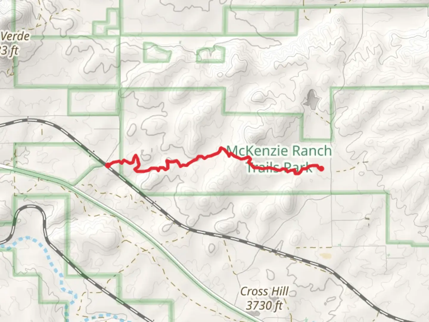 An image depicting the trail Hohokam Trail and its surrounding area.