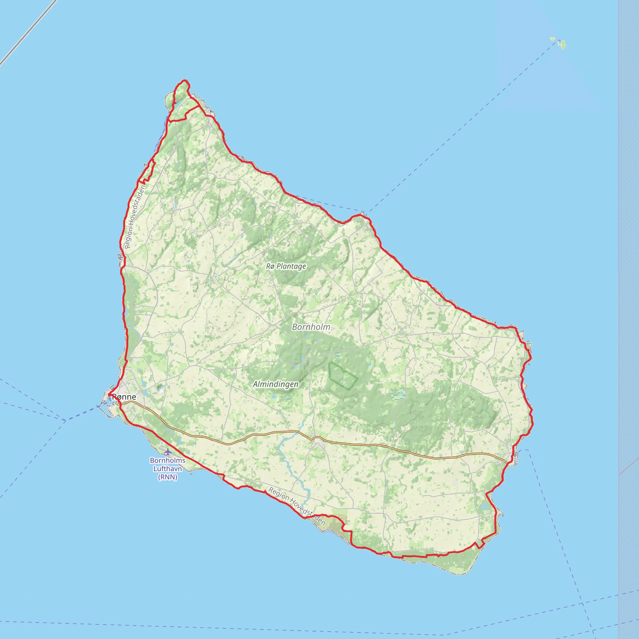 Bornholm Coast Trail mobile static map
