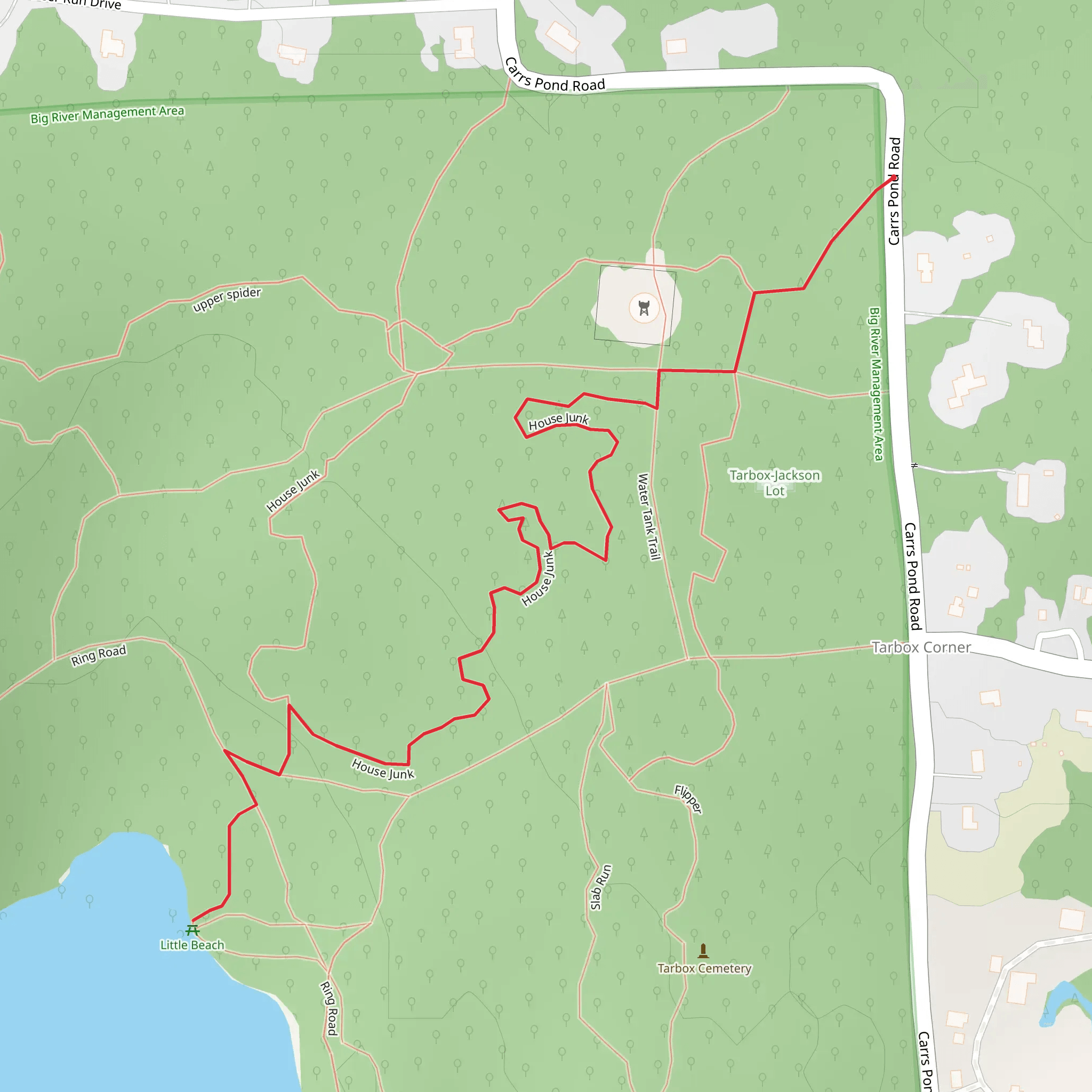 Carr's Pond mobile static map