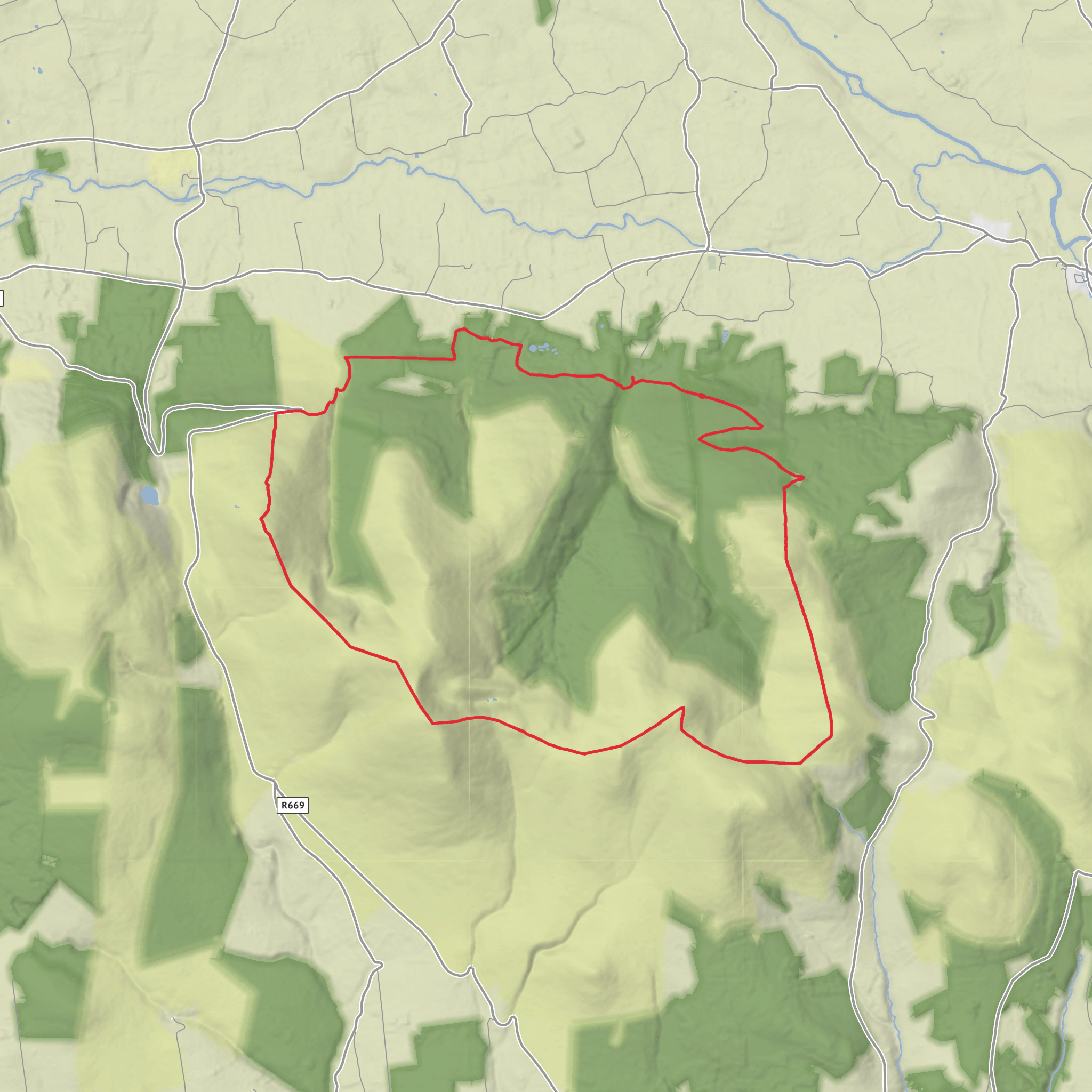 Knockmealdown Loop mobile static map