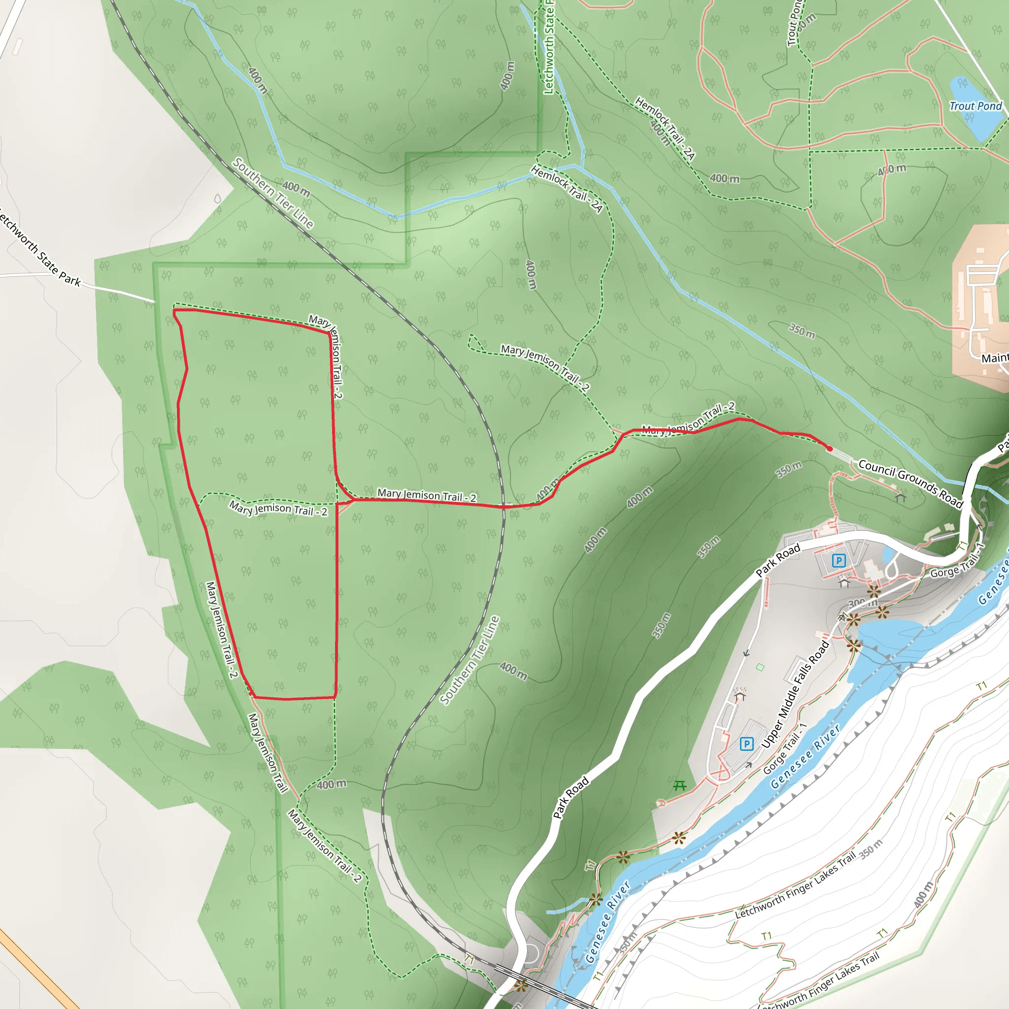 Bigelow Corners via Mery Jemison Trail mobile static map