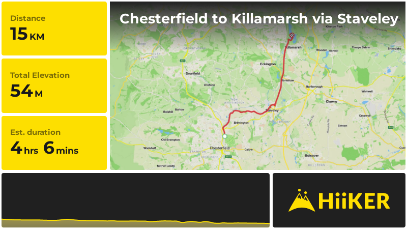 Chesterfield to Killamarsh via Staveley | Derbyshire | England