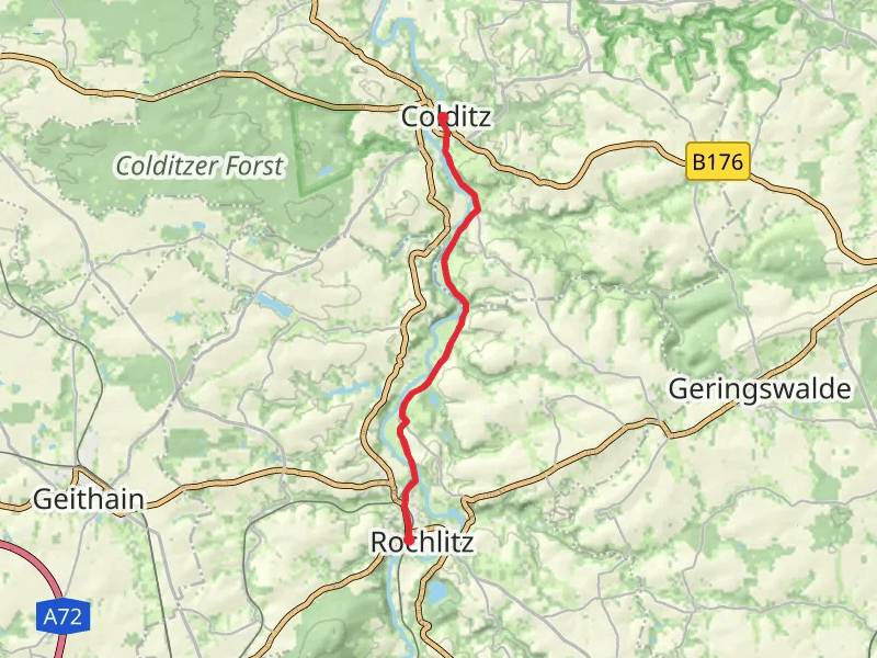 Rochlitz to Colditz via Lastauer Straße