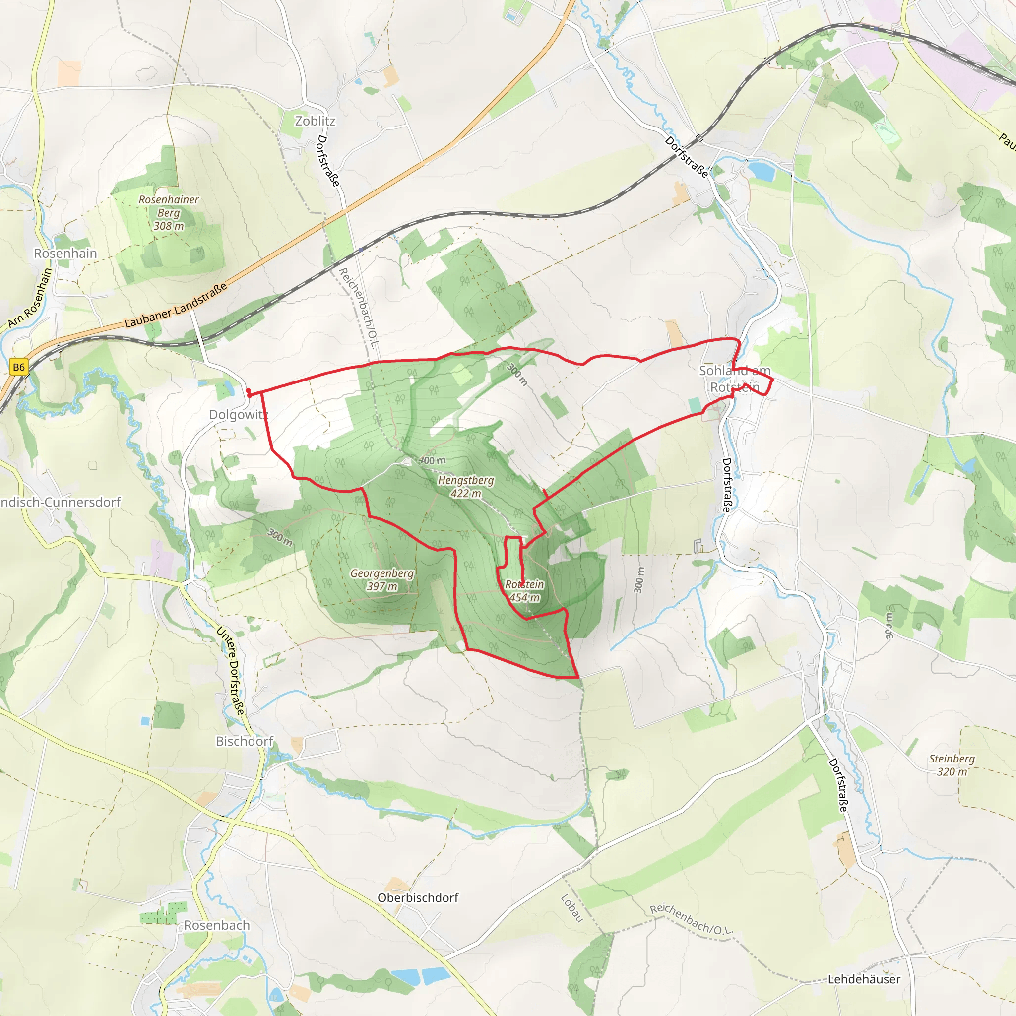 Rotstein via Mittelweg mobile static map