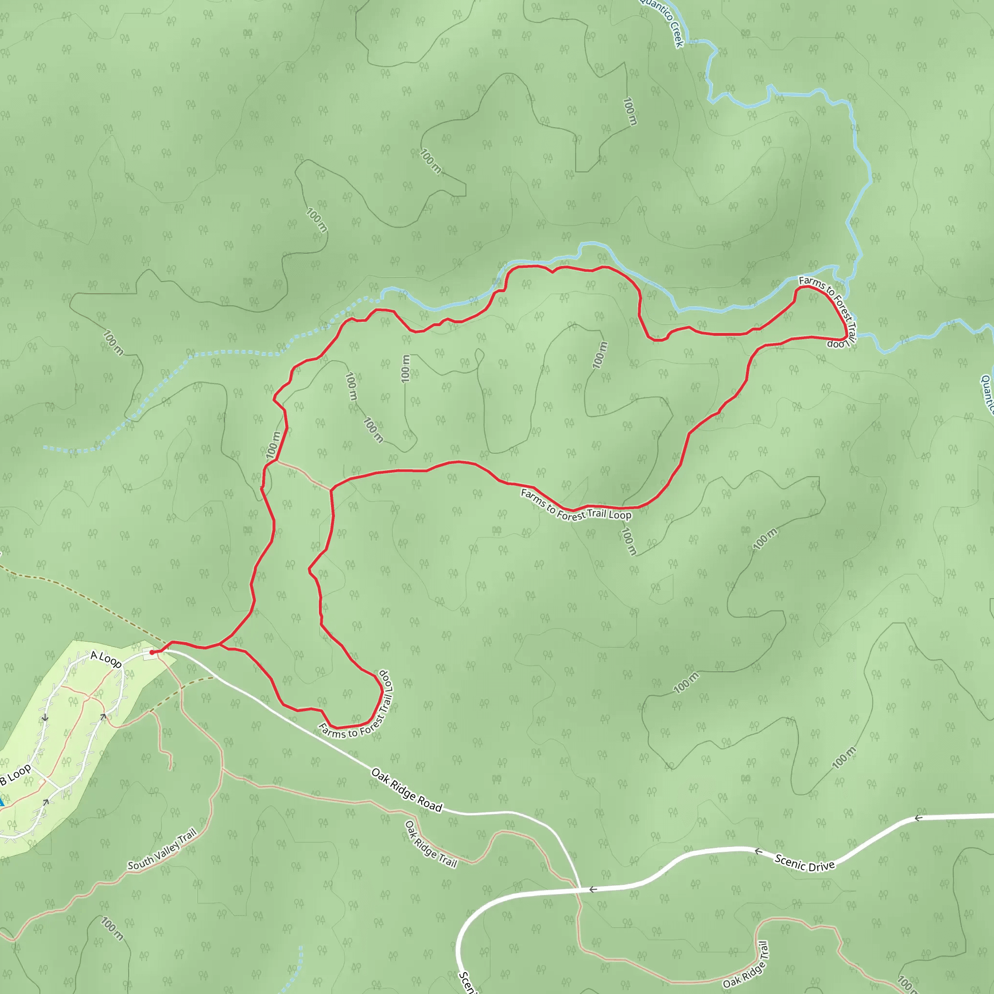 Farms to Forest Loop Trail mobile static map