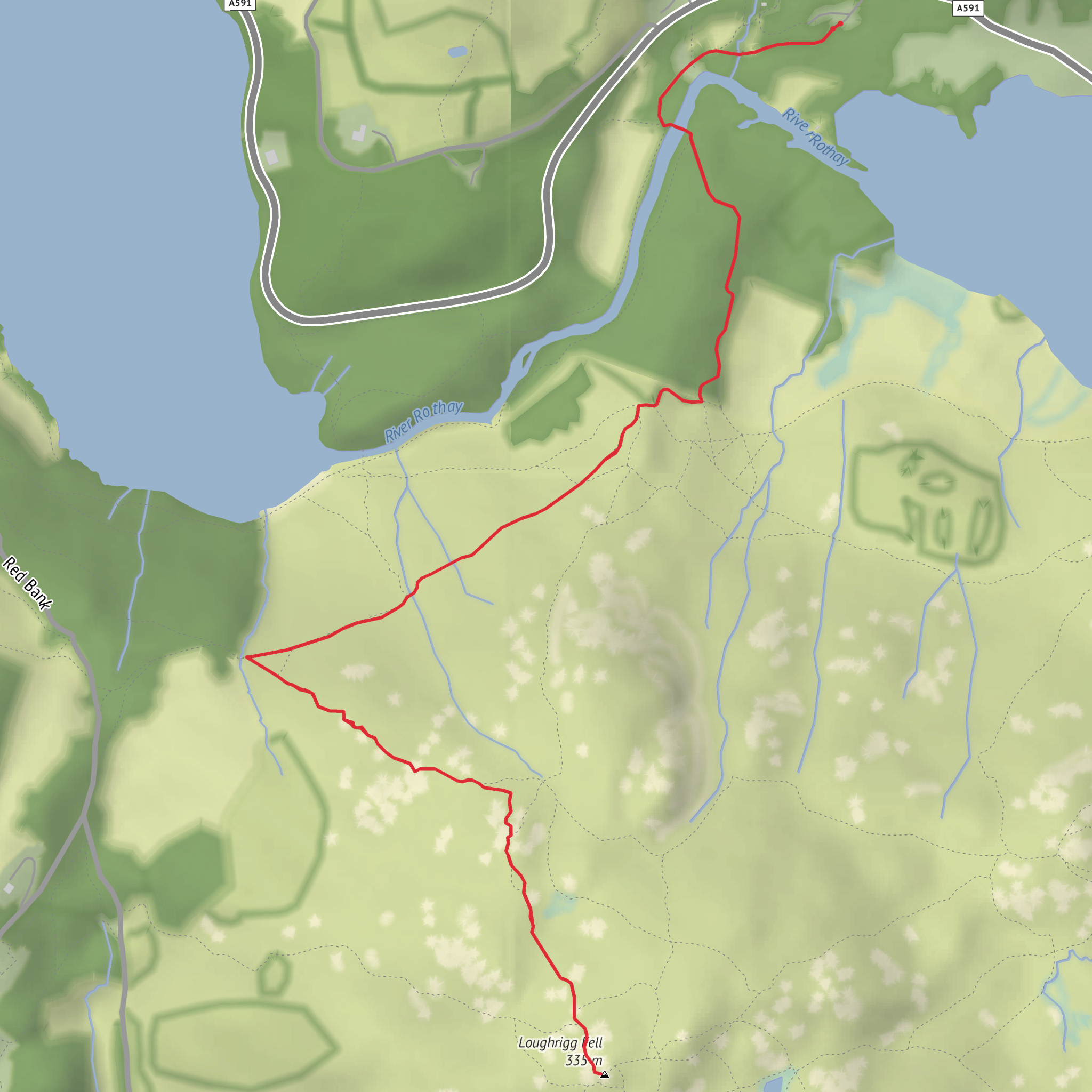 Loughrigg Fell mobile static map