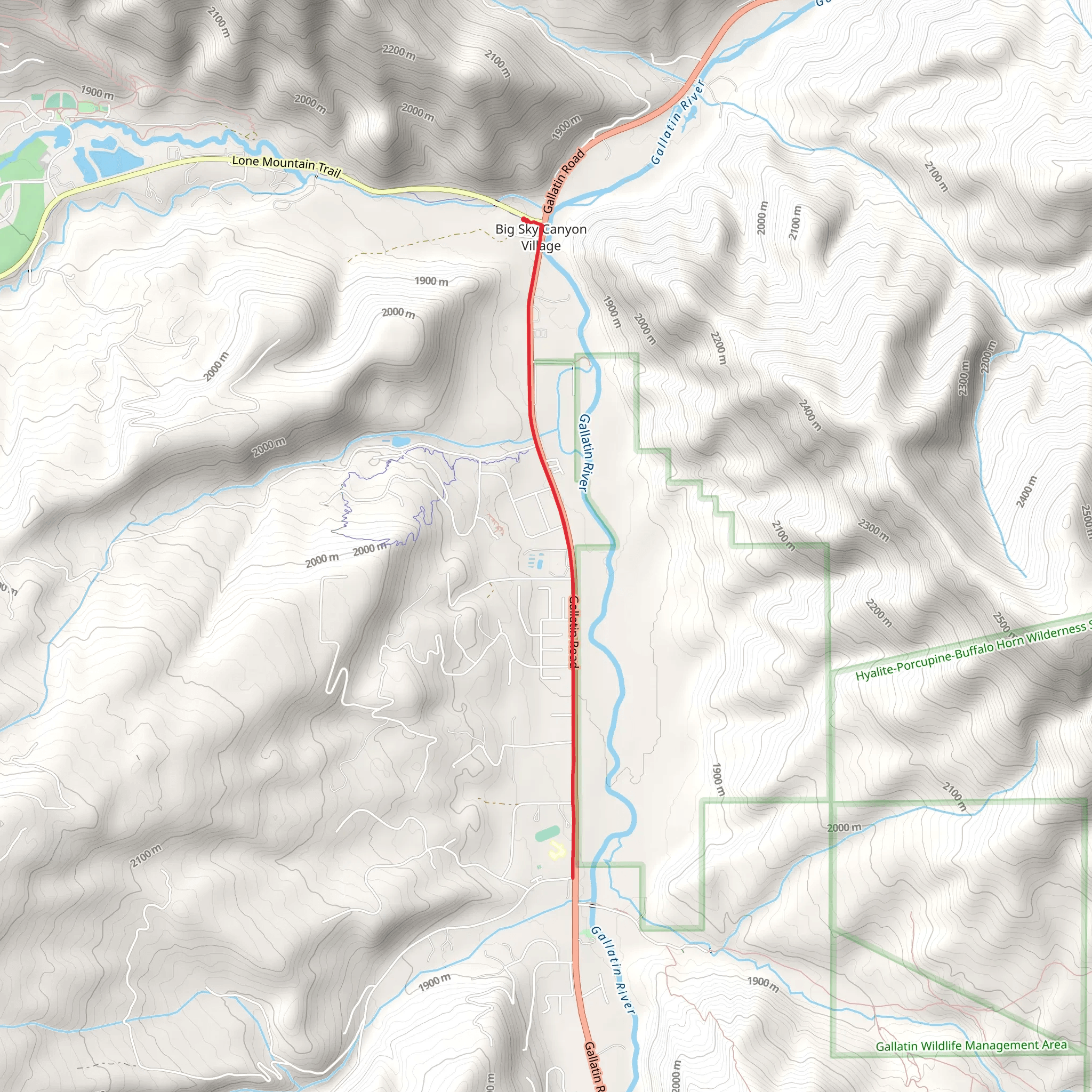 Lower Basin - Gallatin Raod mobile static map