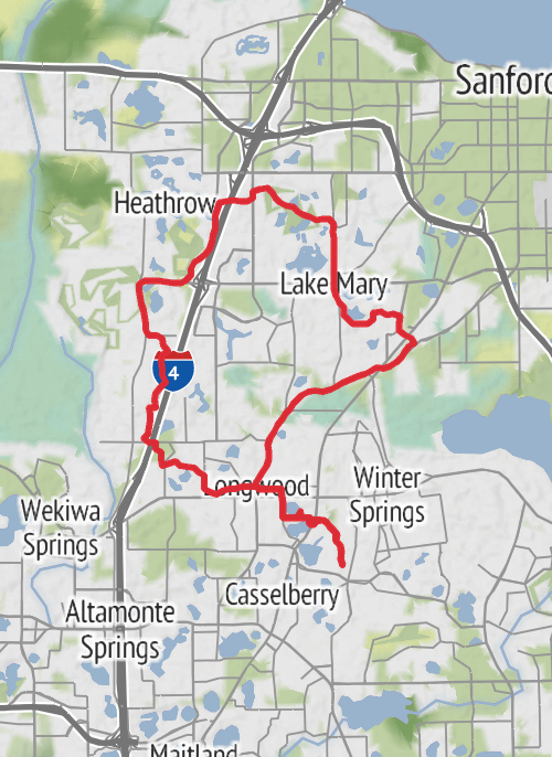 Longwood Road Cycling mobile static map