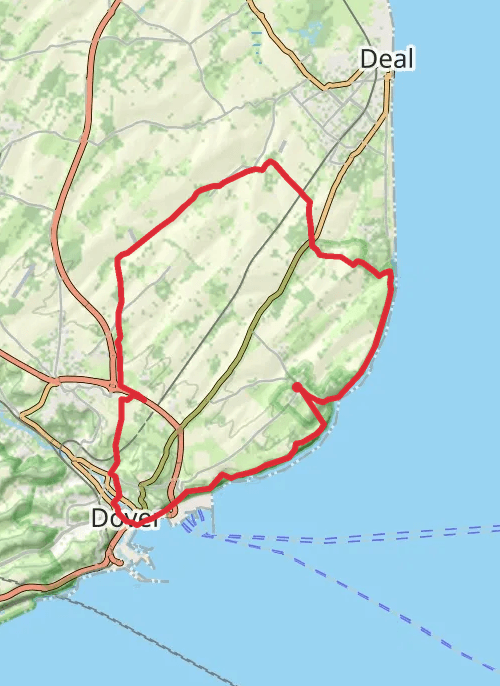 Ep.6 - Langdon Beach, St Margaret's Bay via White Cliffs Country Trail mobile static map