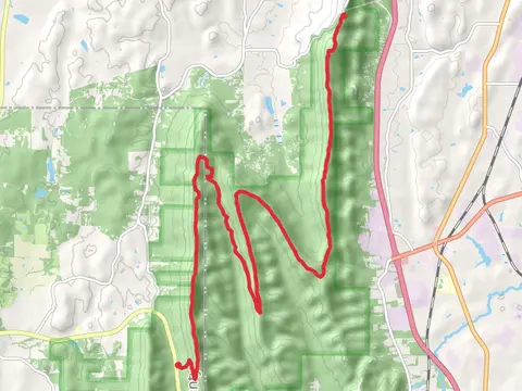 Middle Mountain and Mill Creek Mountain via Pinhoti Trail