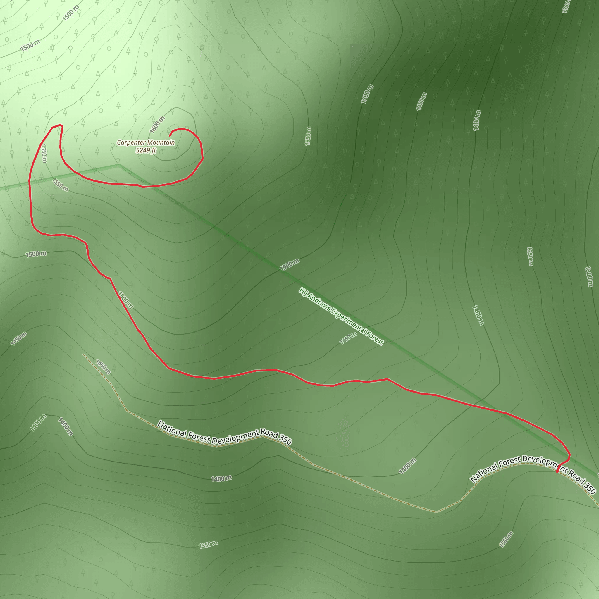 Carpenter Mountain mobile static map