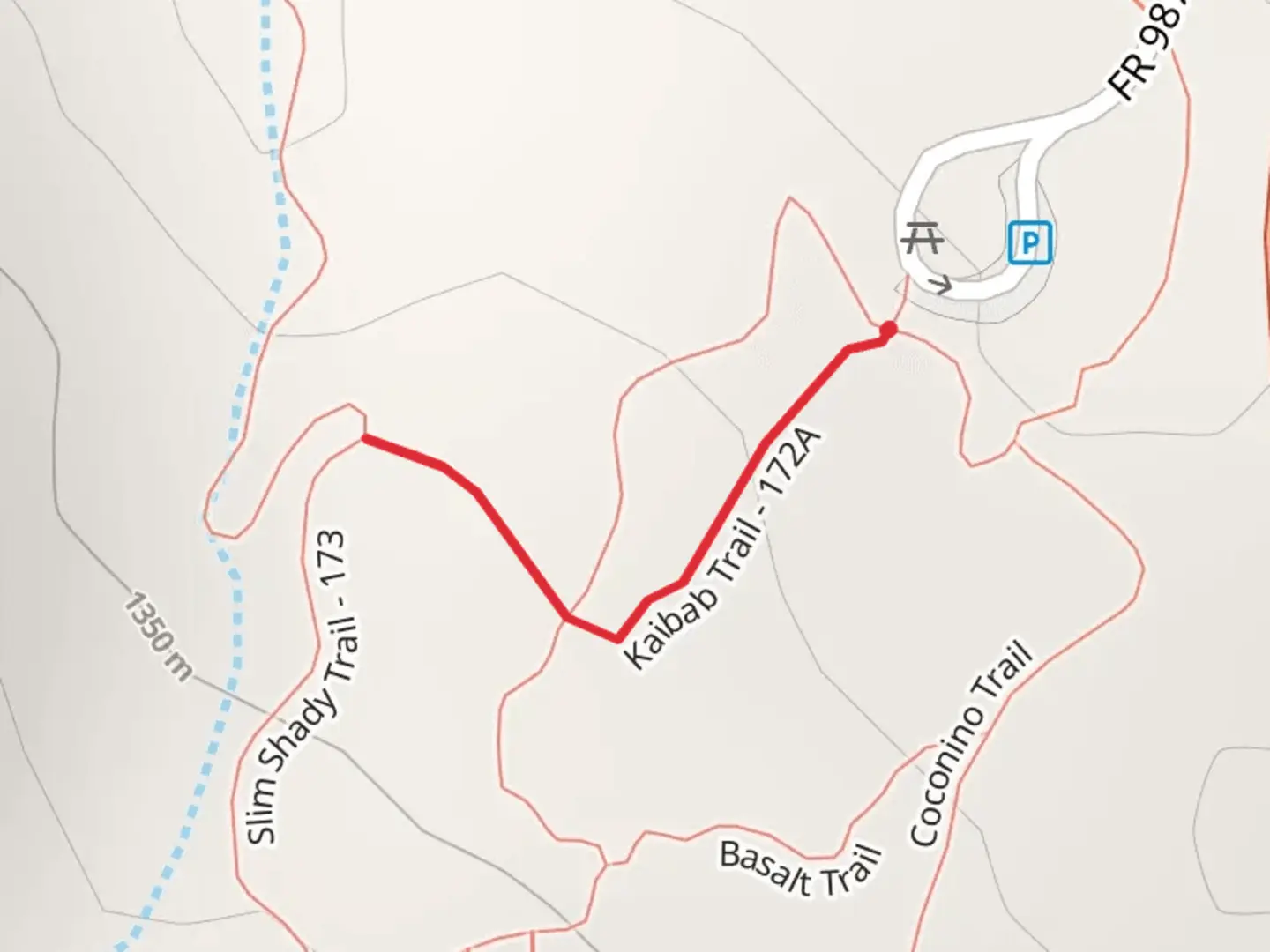 An image depicting the trail Kaibab Trail and its surrounding area.